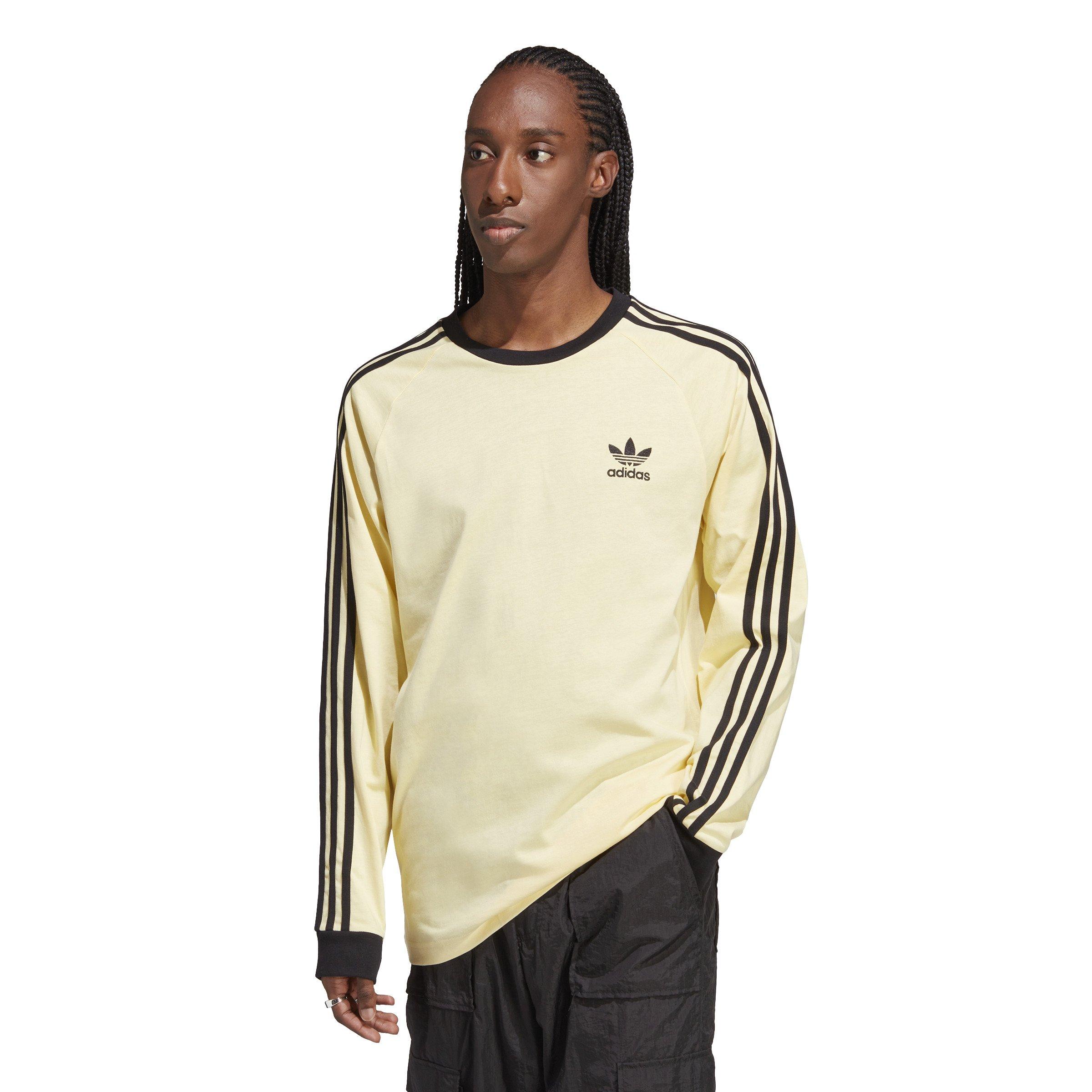 adidas Men\'s Originals Adicolor Classics 3-Stripes Long Sleeve Tee - Yellow  - Hibbett | City Gear