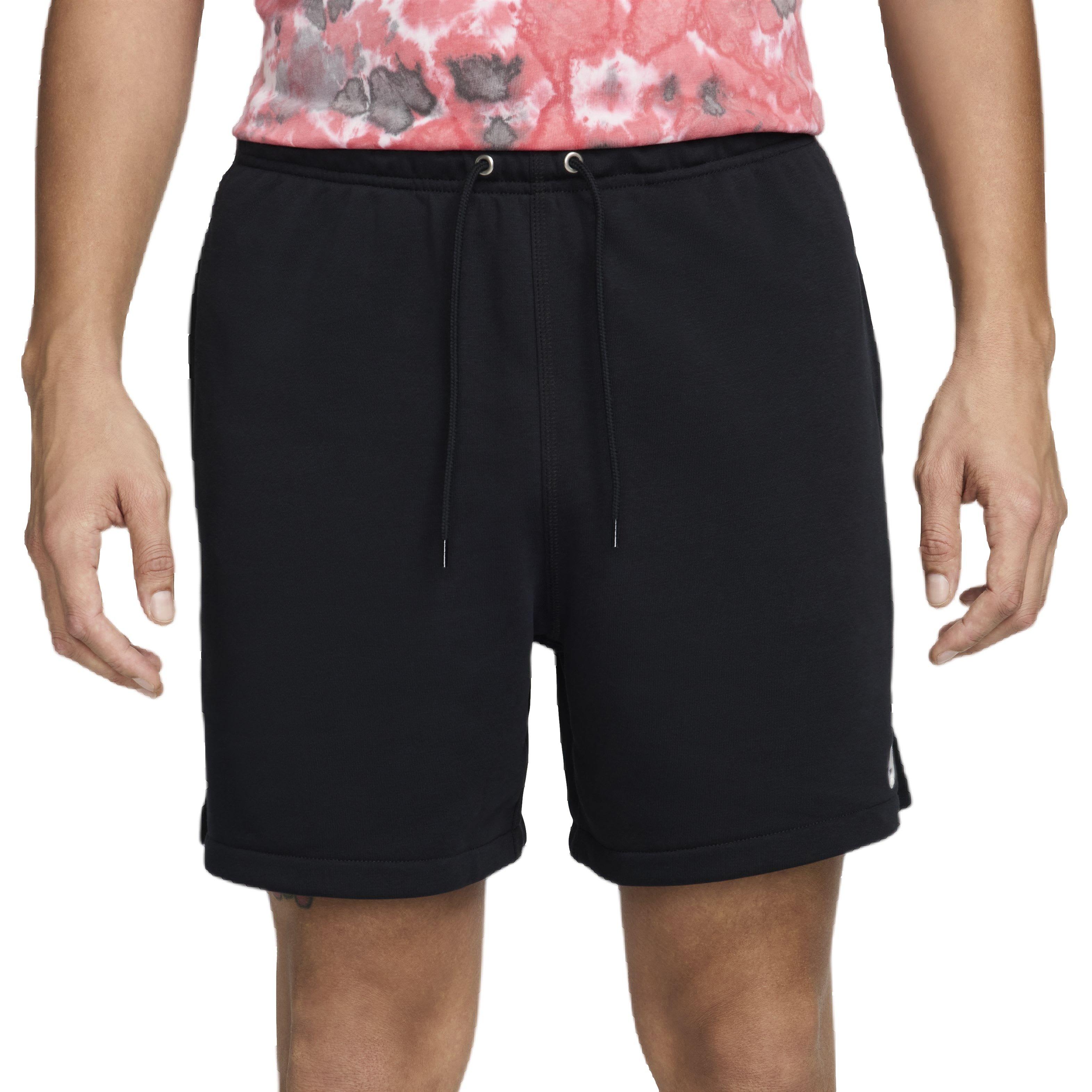 Nike Men's Club French Terry Flow Shorts - BLACK Thumbnail View 1