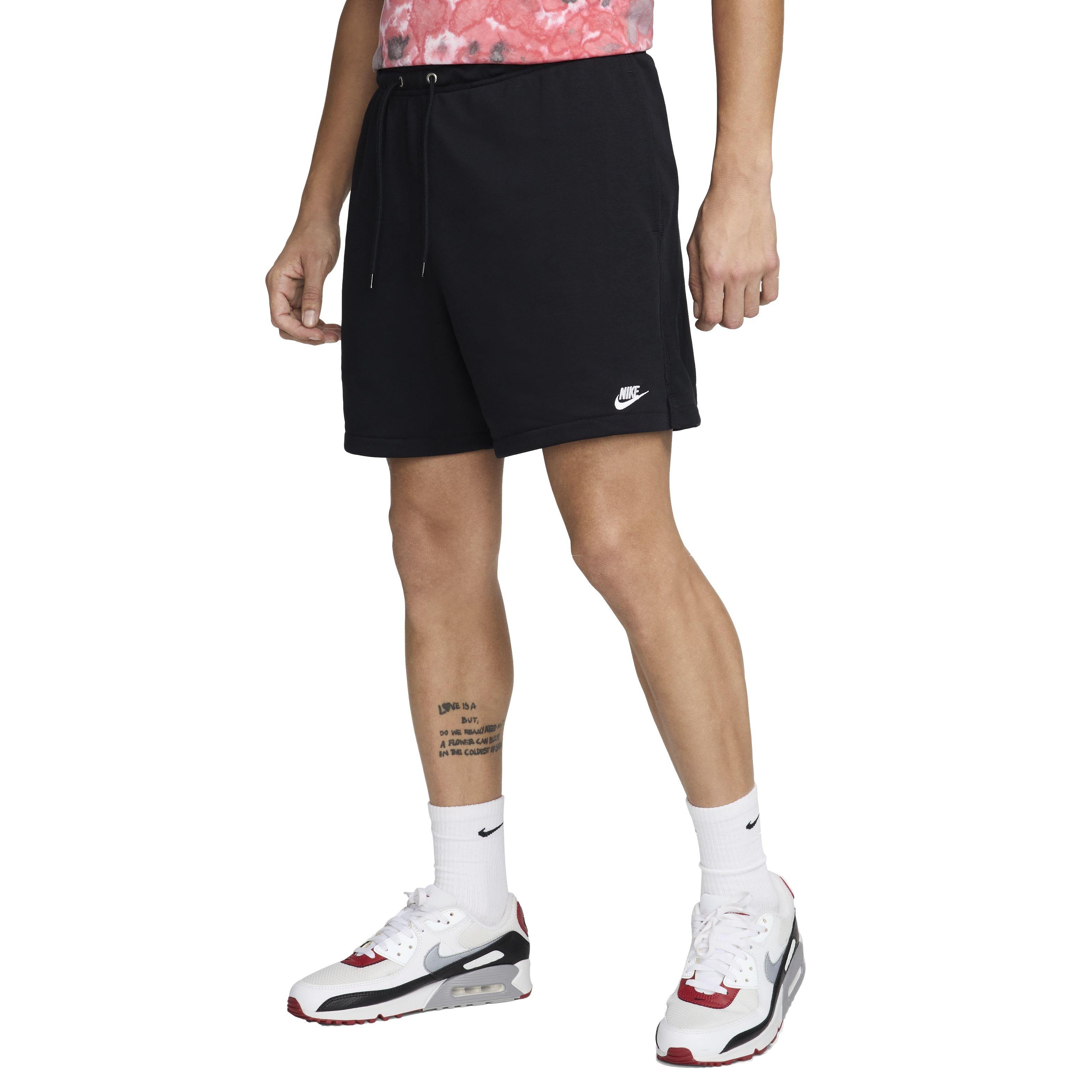 Nike Men's Club French Terry Flow Shorts - BLACK Thumbnail View 3