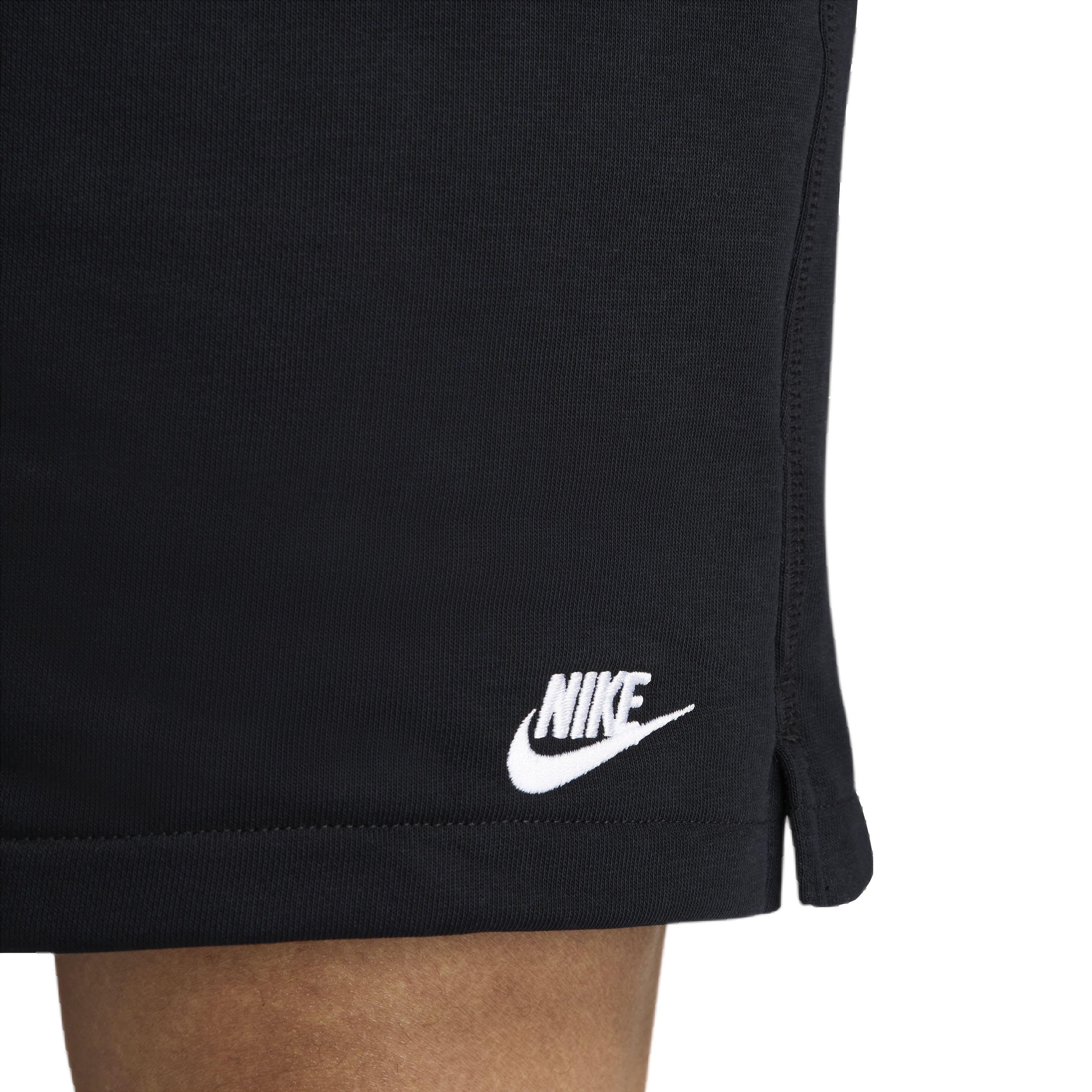 Nike Men's Club French Terry Flow Shorts - BLACK Thumbnail View 5