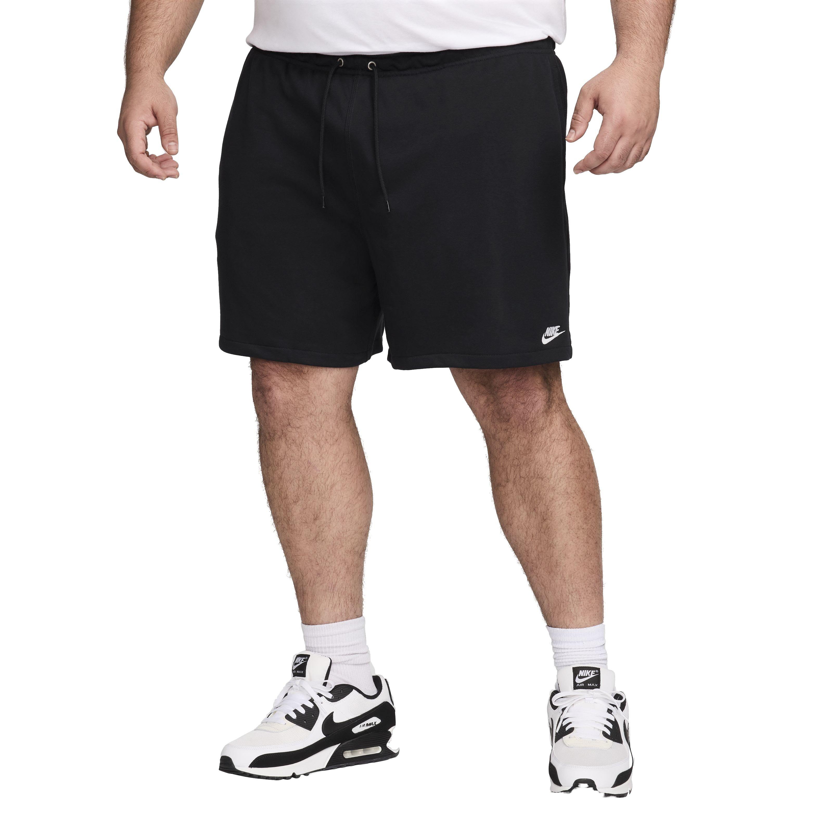 Nike Men's Club French Terry Flow Shorts - BLACK Thumbnail View 8