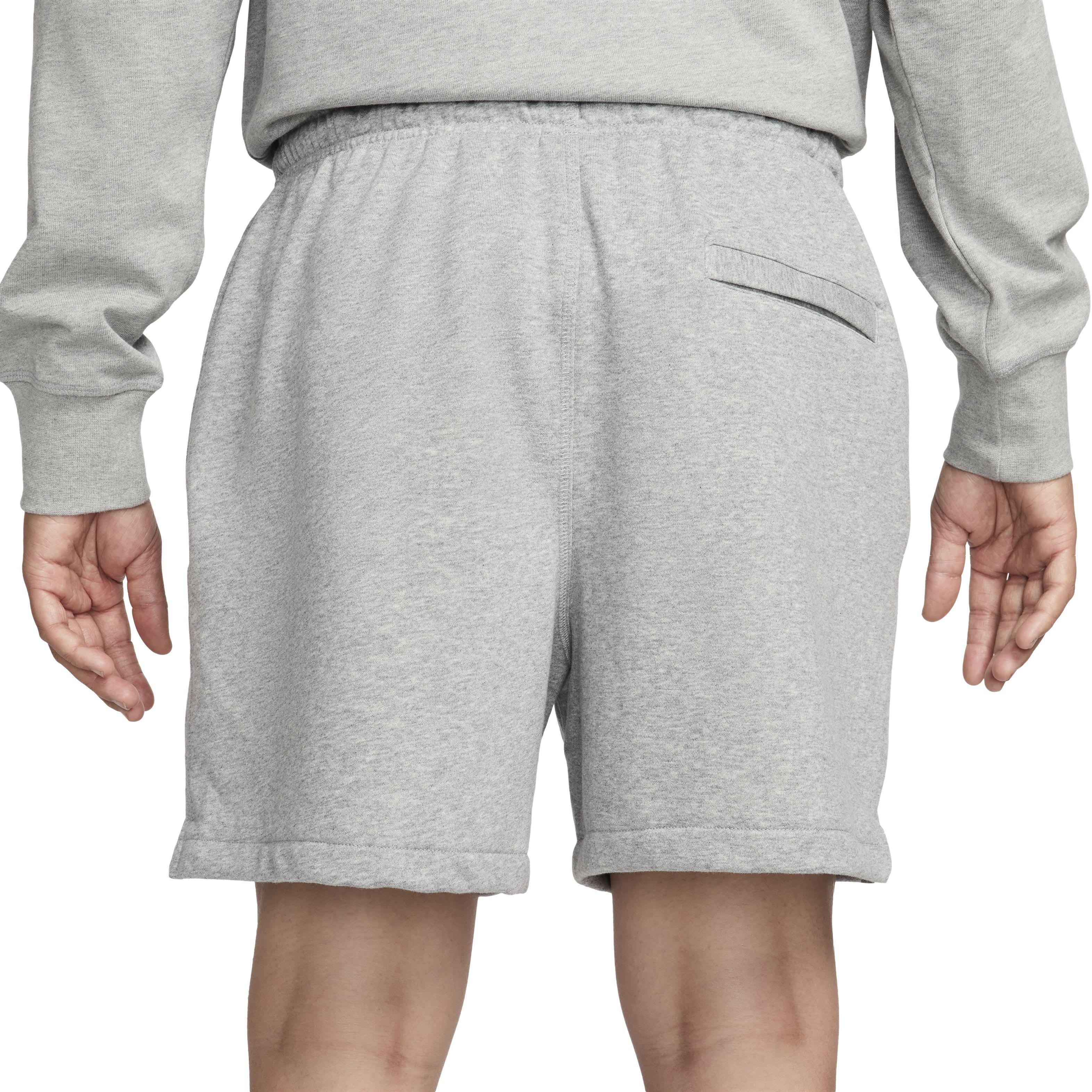 Nike Men's Club French Terry Flow Shorts - GREY Thumbnail View 2