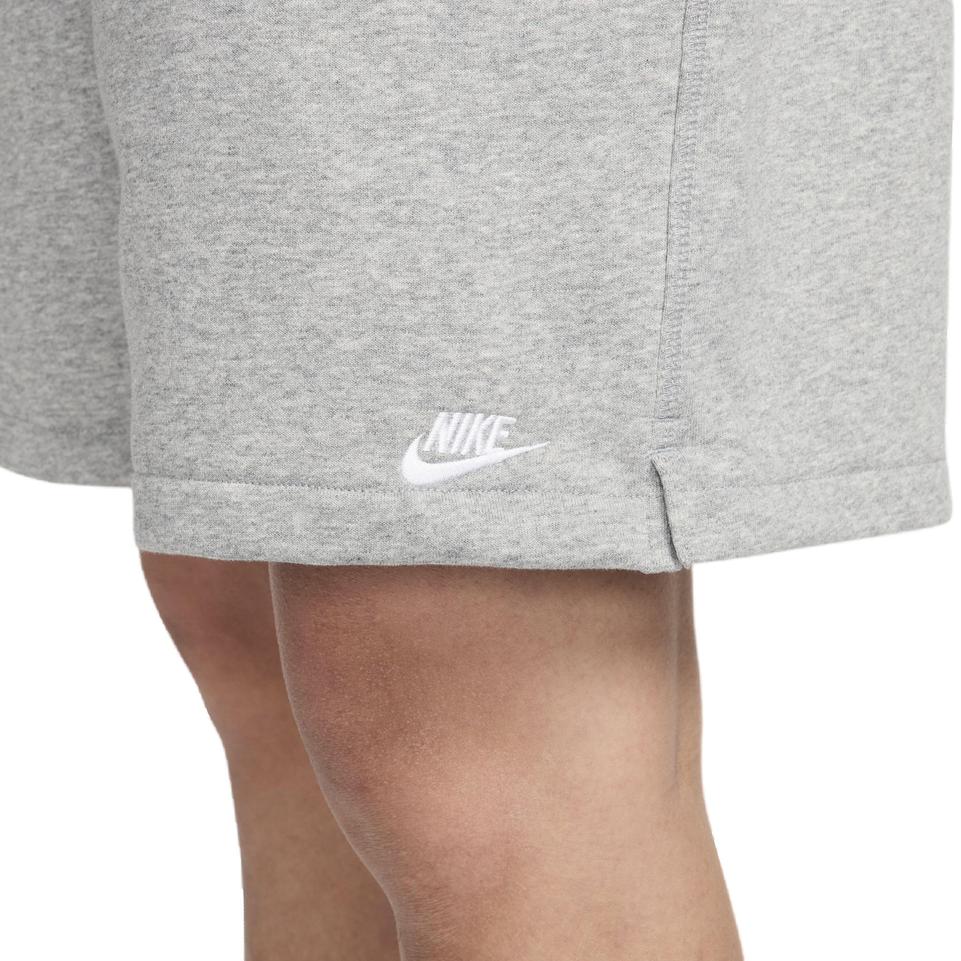 Nike Men's Club French Terry Flow Shorts - GREY Thumbnail View 5