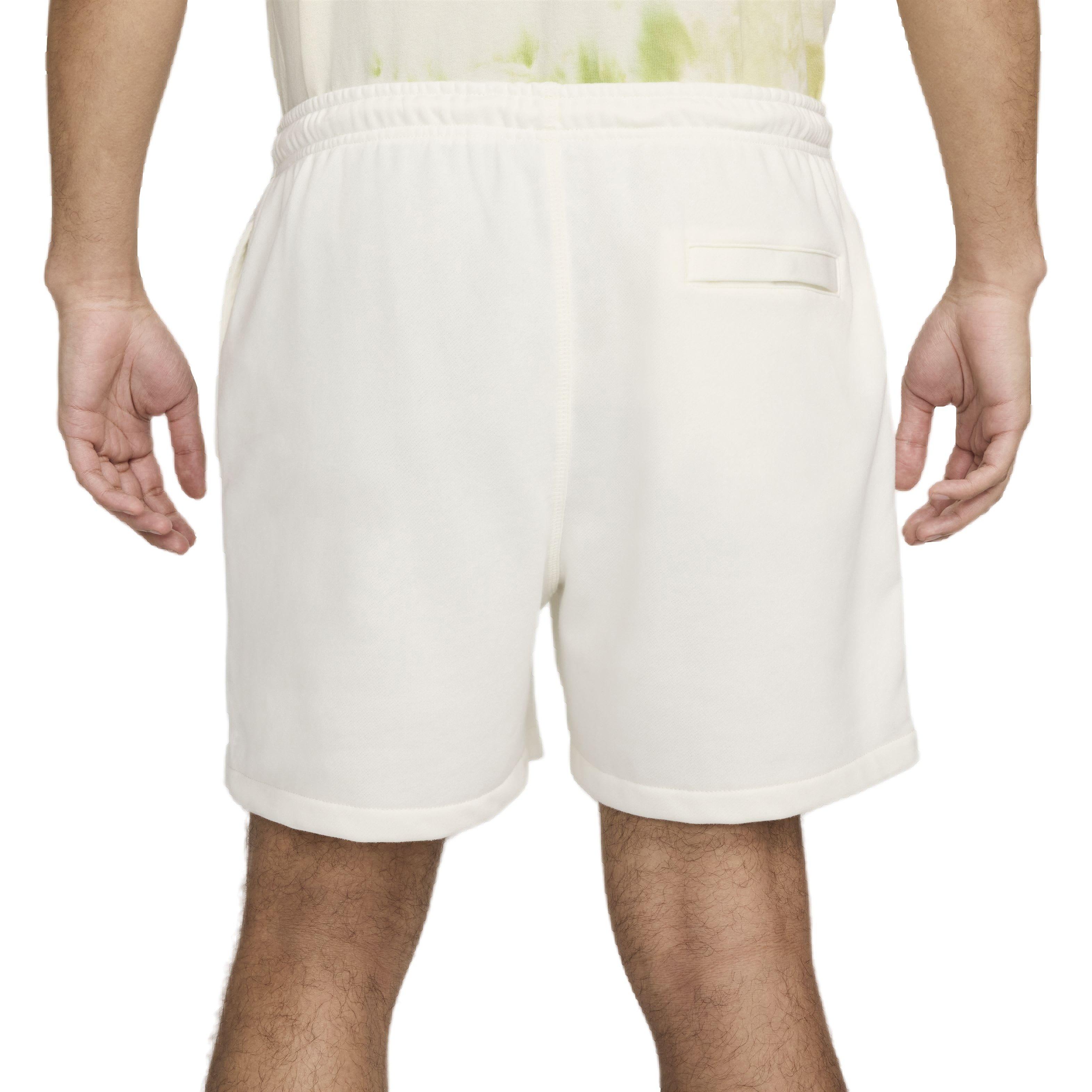 Nike Men's Club French Terry Flow Shorts - WHITE Thumbnail View 2
