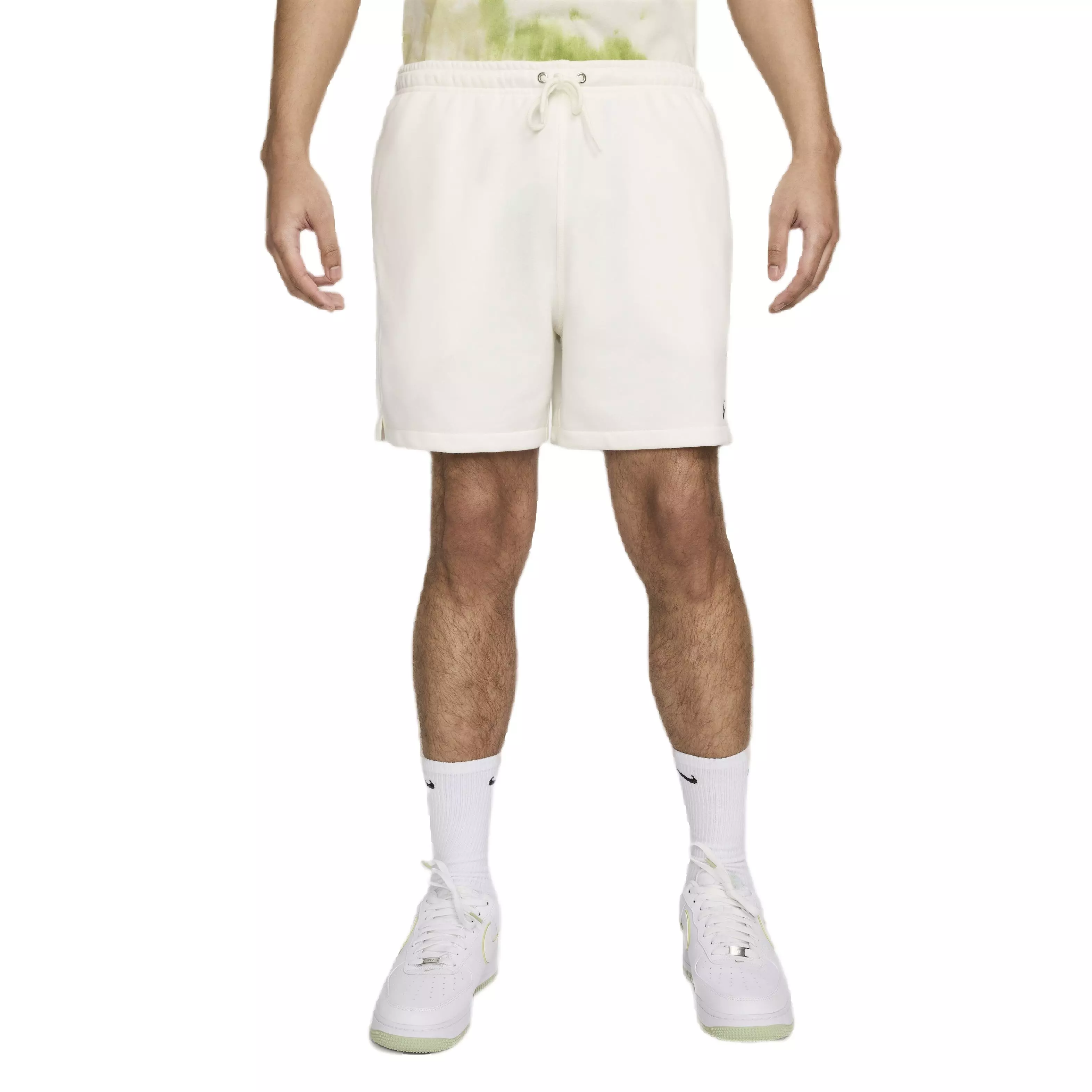 Nike Men's Club French Terry Flow Shorts - WHITE