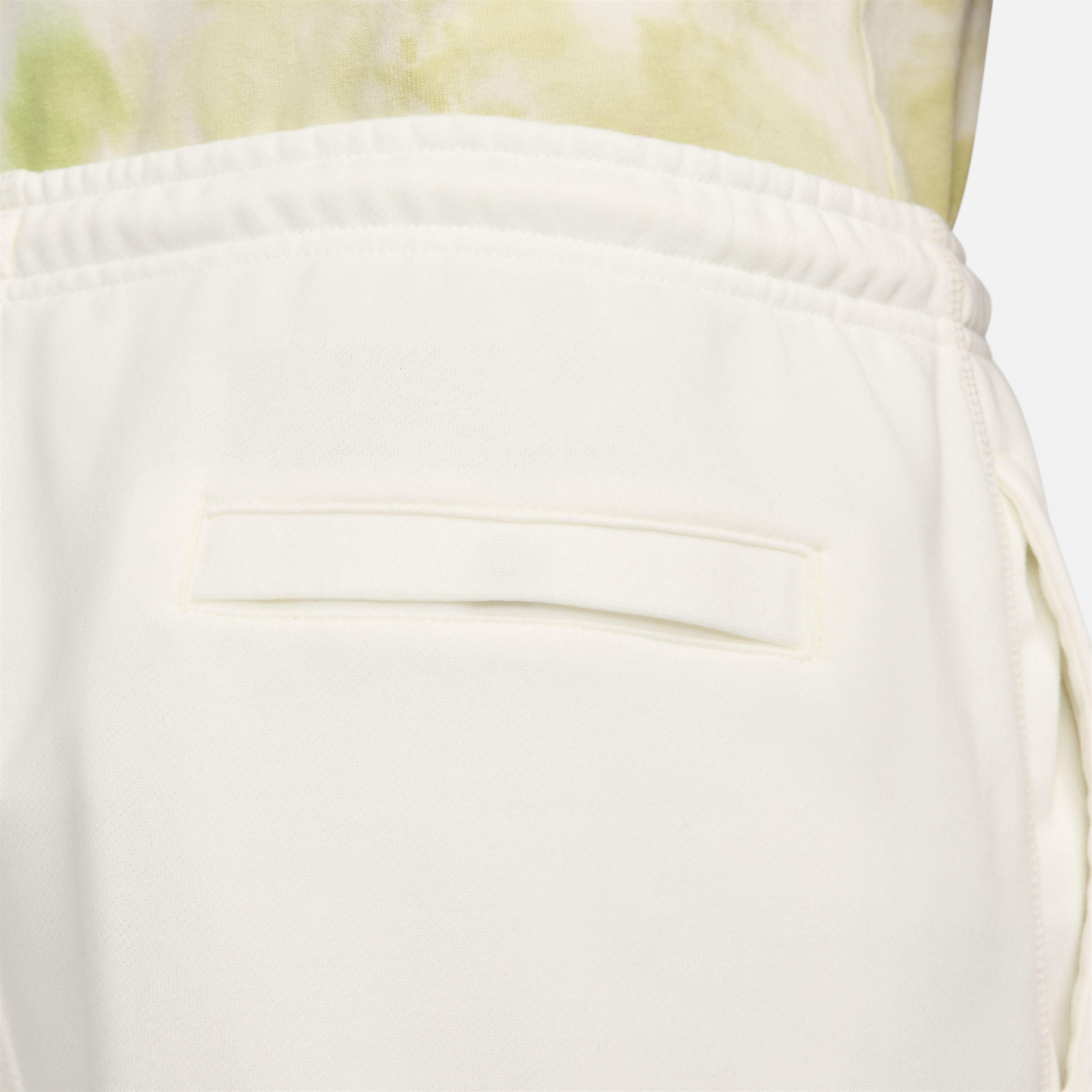 Nike Men's Club French Terry Flow Shorts - WHITE Thumbnail View 6