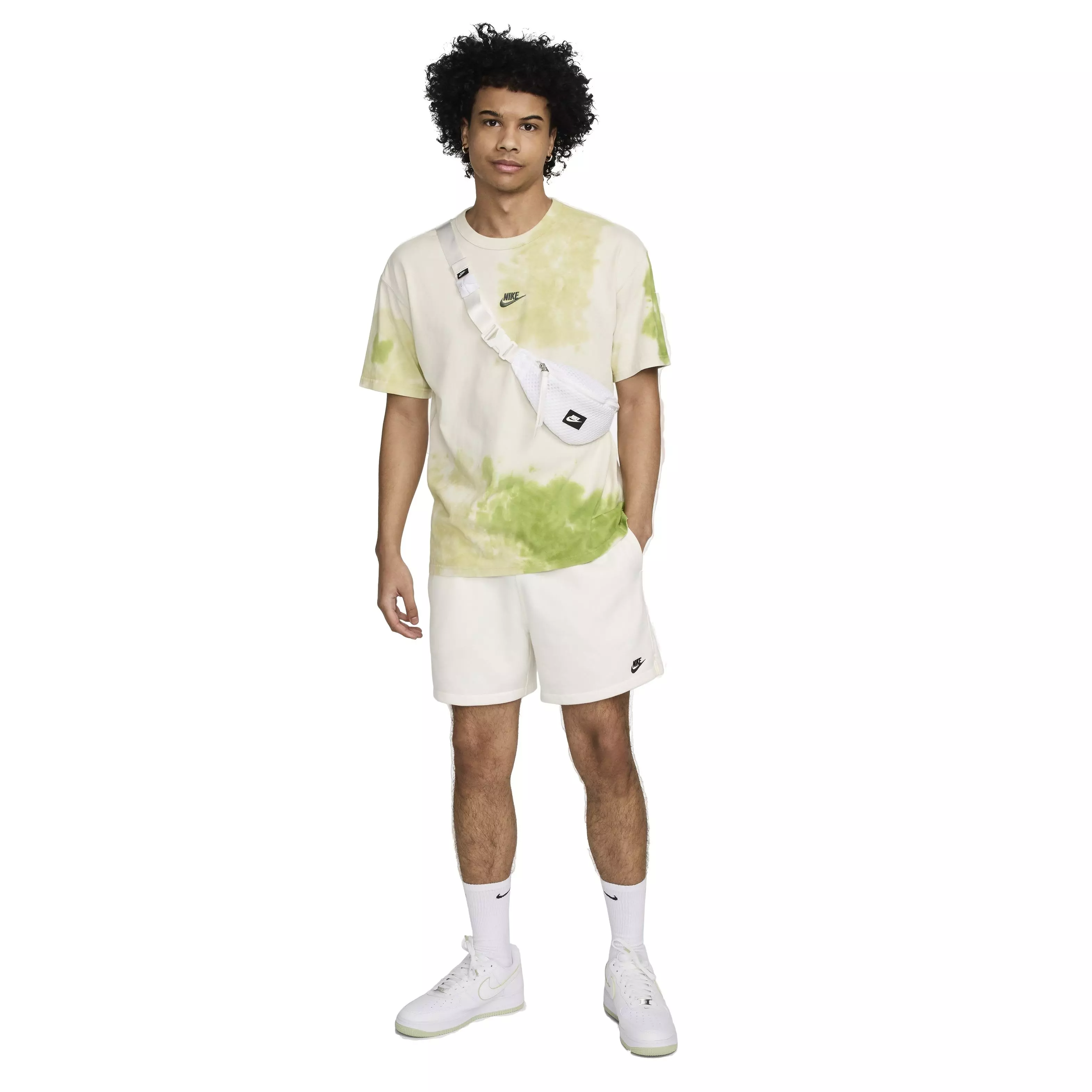 Nike Men's Club French Terry Flow Shorts - WHITE