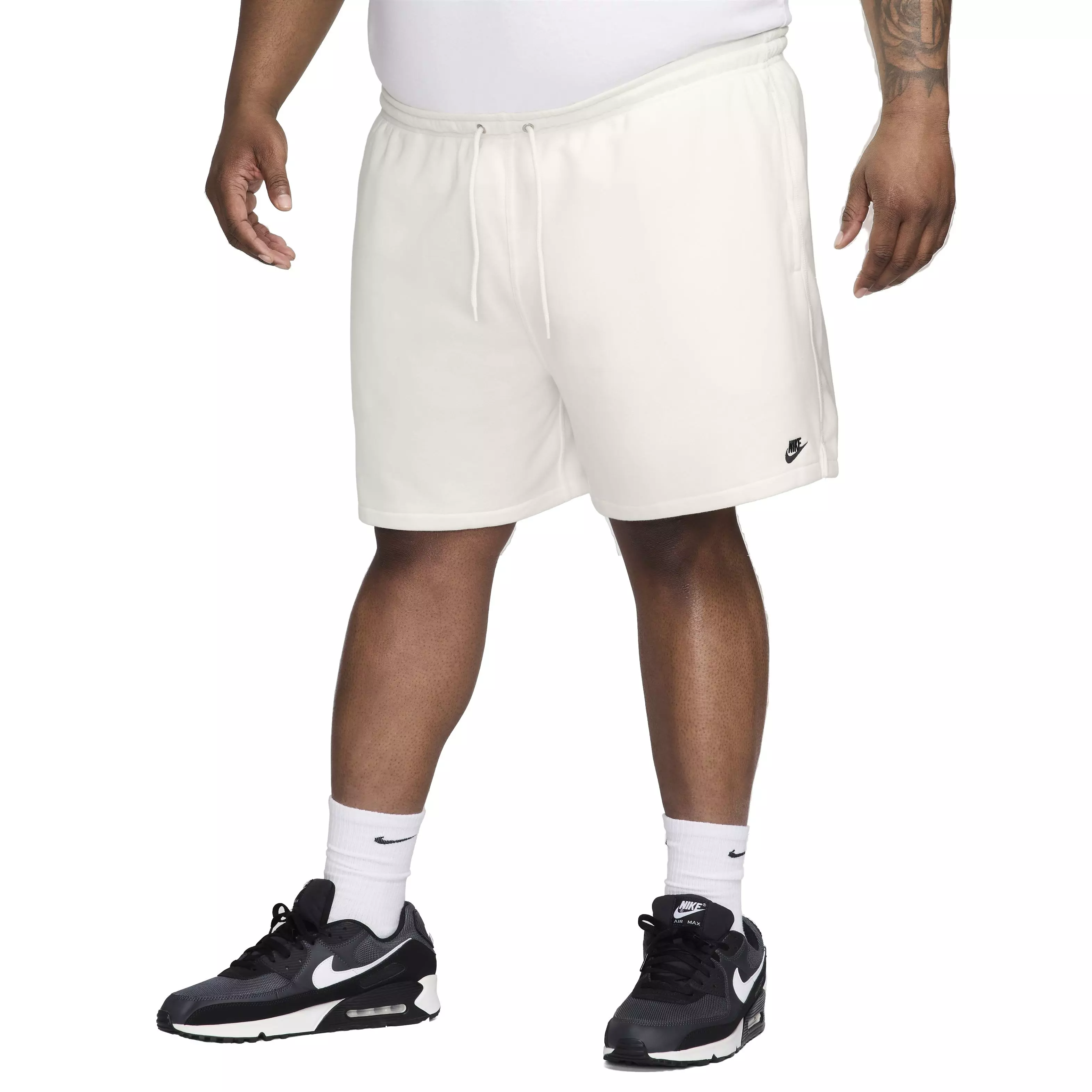 Nike Men's Club French Terry Flow Shorts - WHITE