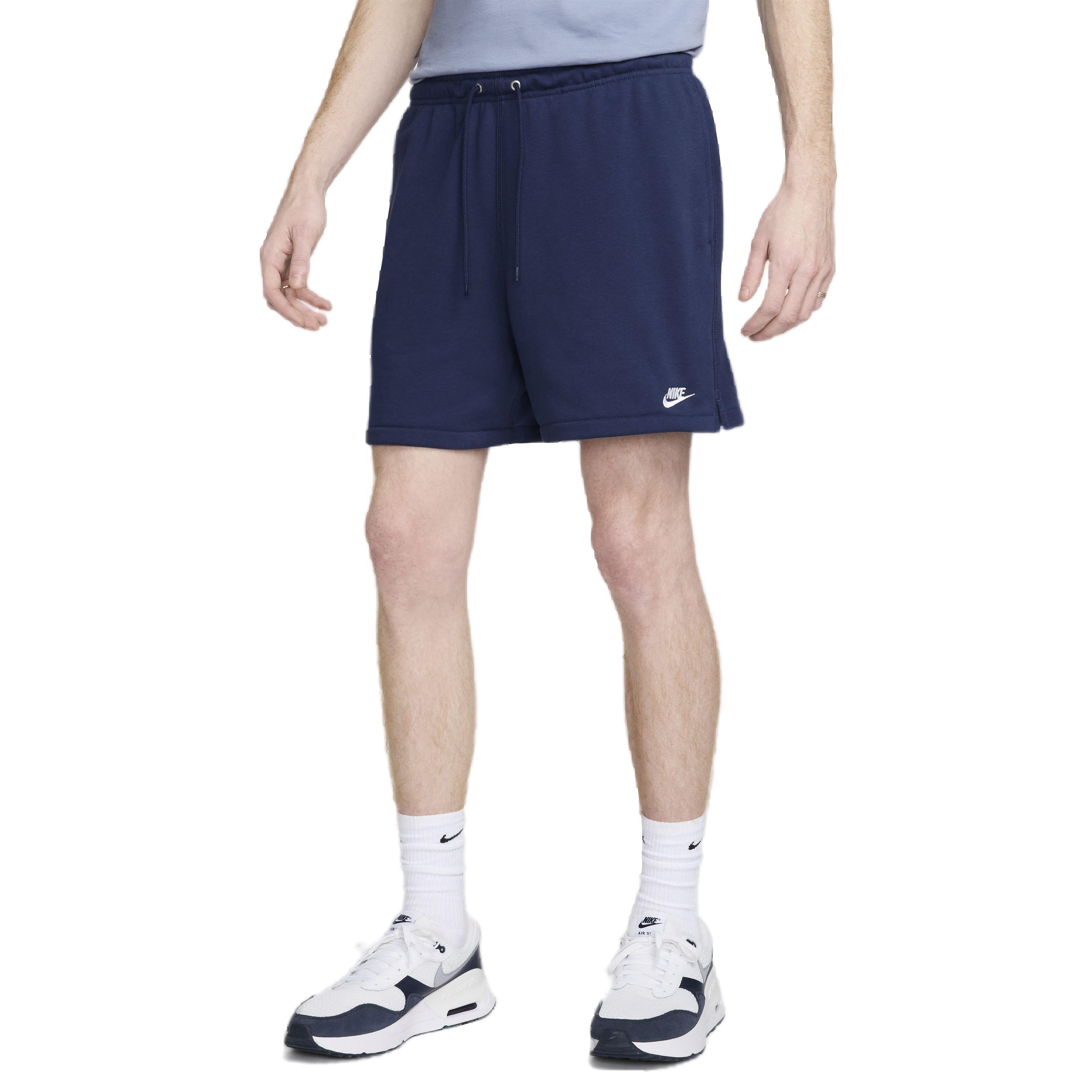 Nike Men's Club French Terry Flow Shorts - NAVY Thumbnail View 3