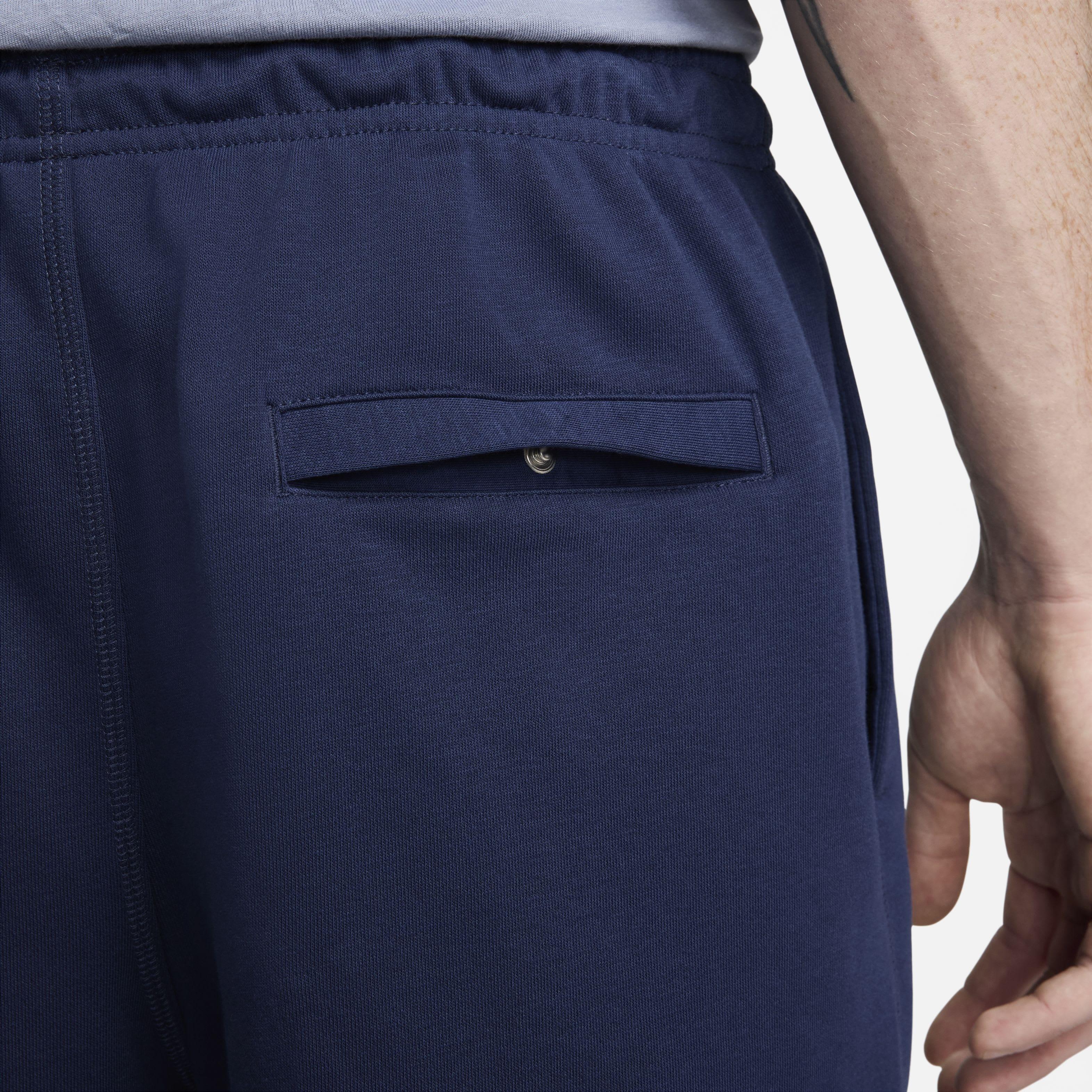 Nike Men's Club French Terry Flow Shorts - NAVY Thumbnail View 6