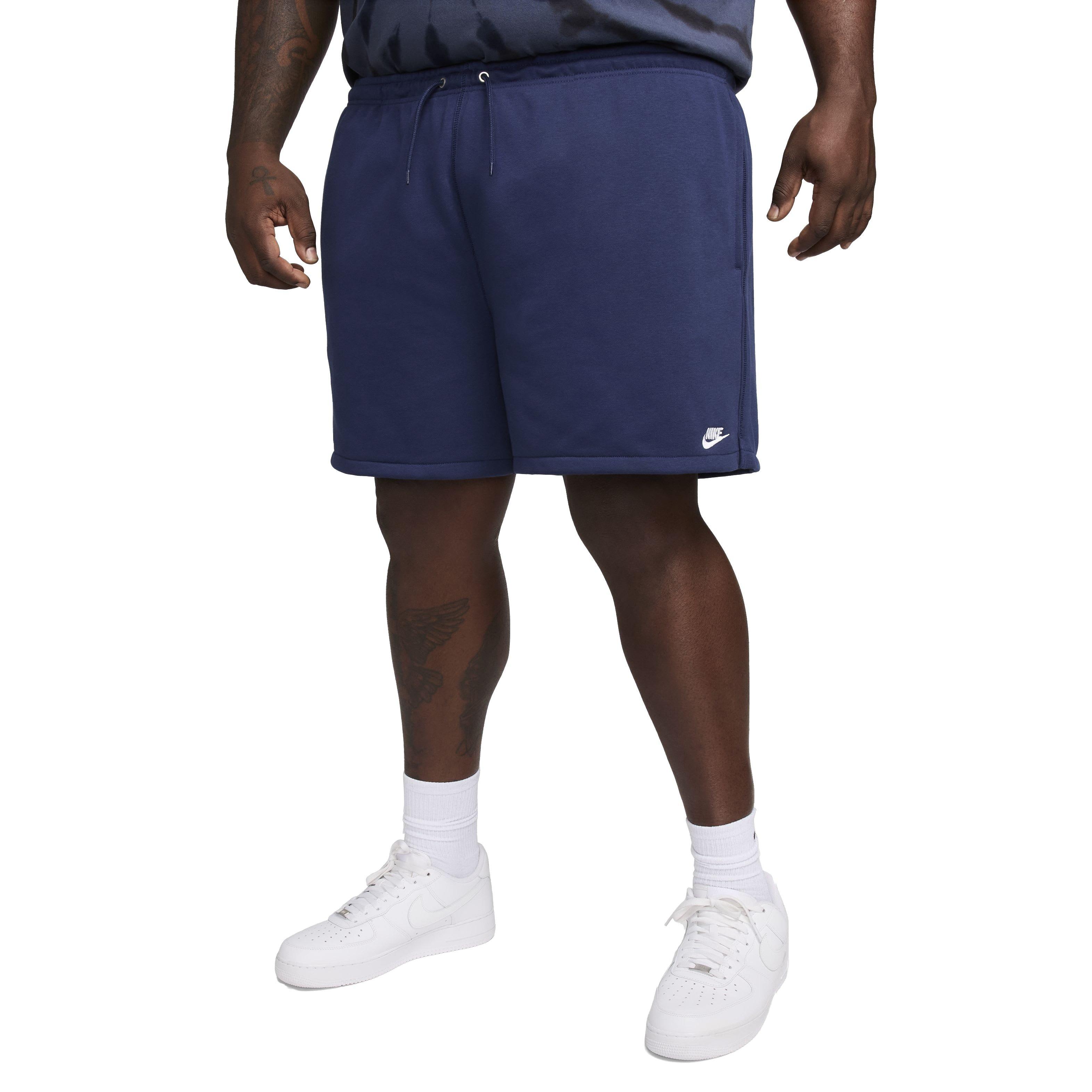 Nike Men's Club French Terry Flow Shorts - NAVY Thumbnail View 8