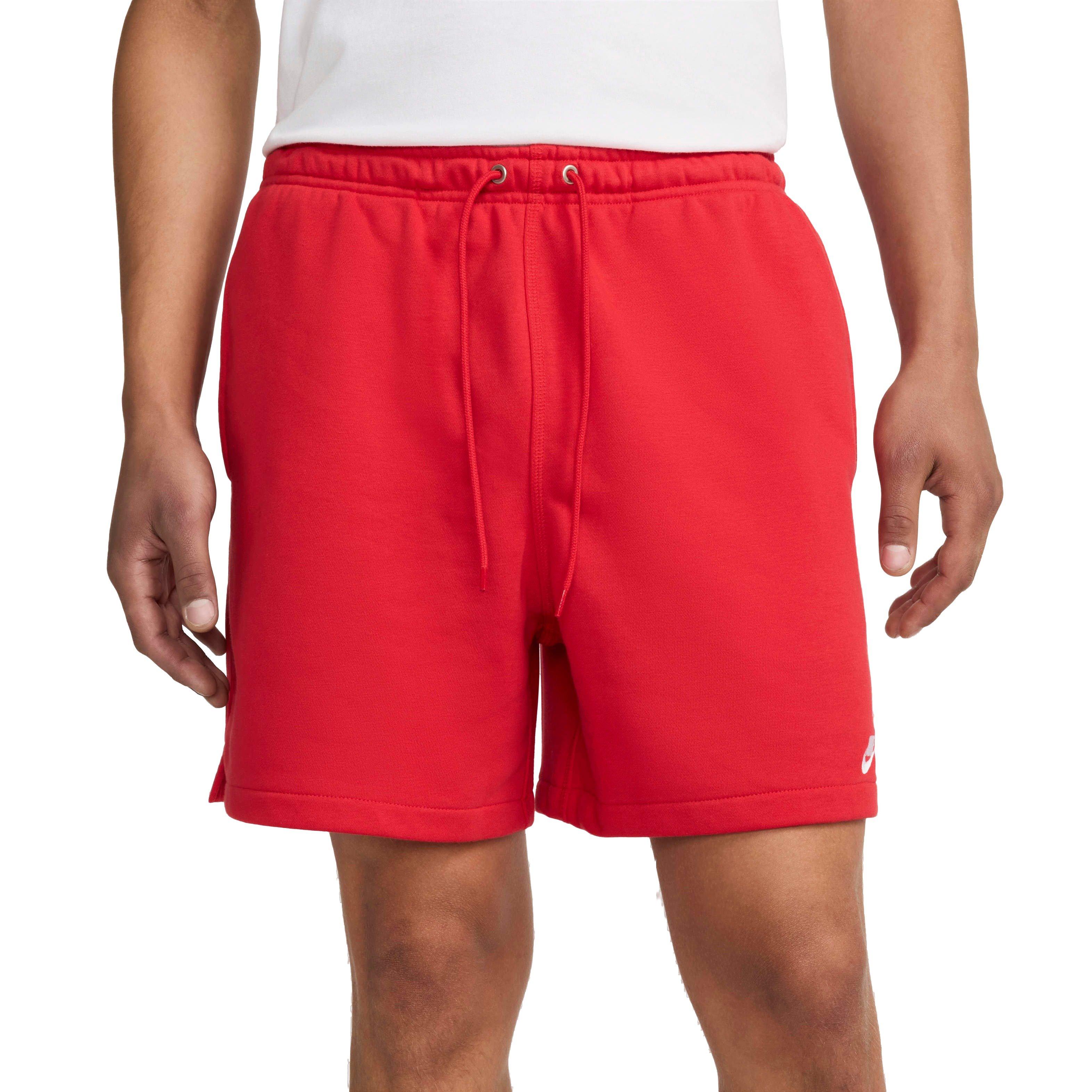 Nike Men's Club French Terry Flow Shorts - RED Thumbnail View 1