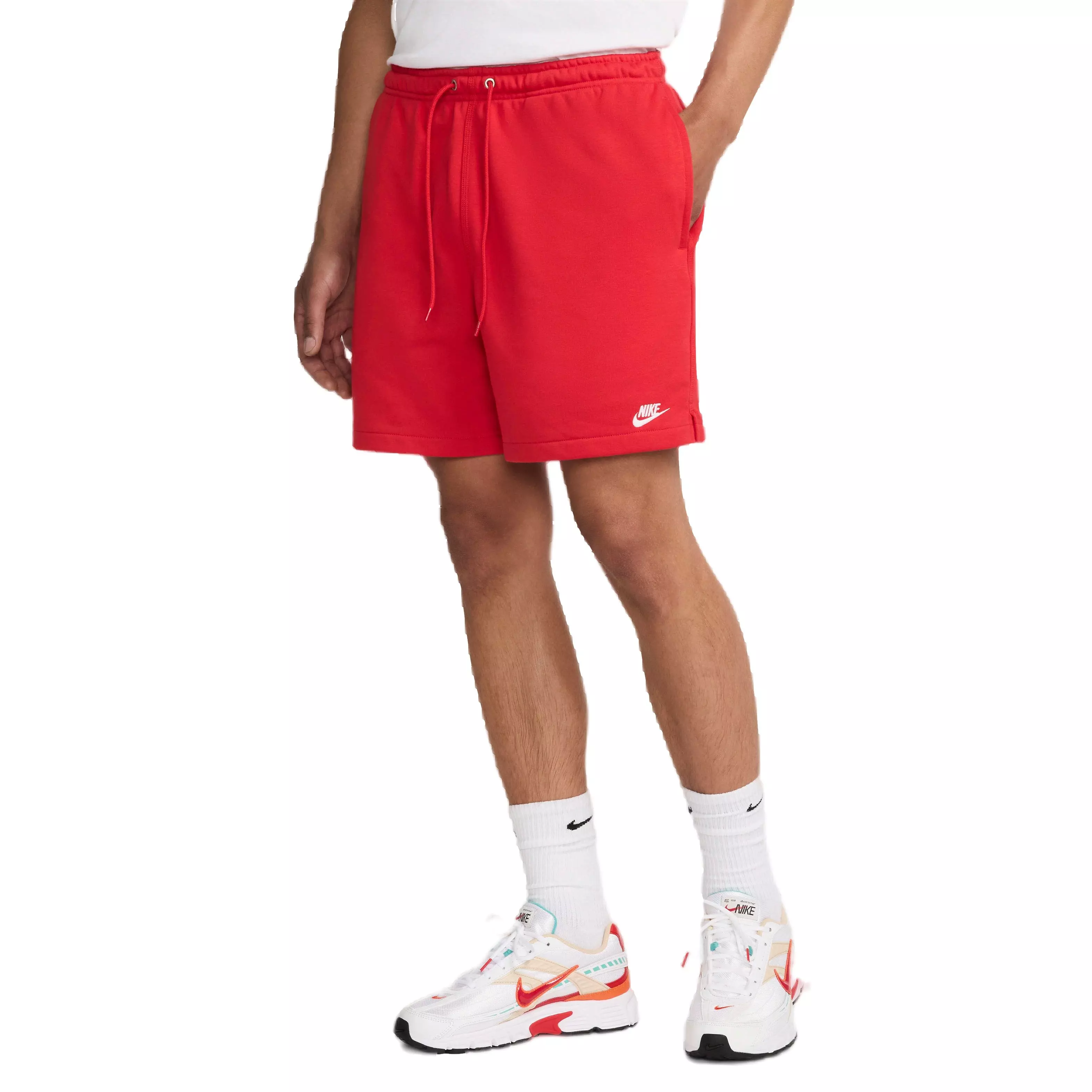 Nike Men's Club French Terry Flow Shorts - RED