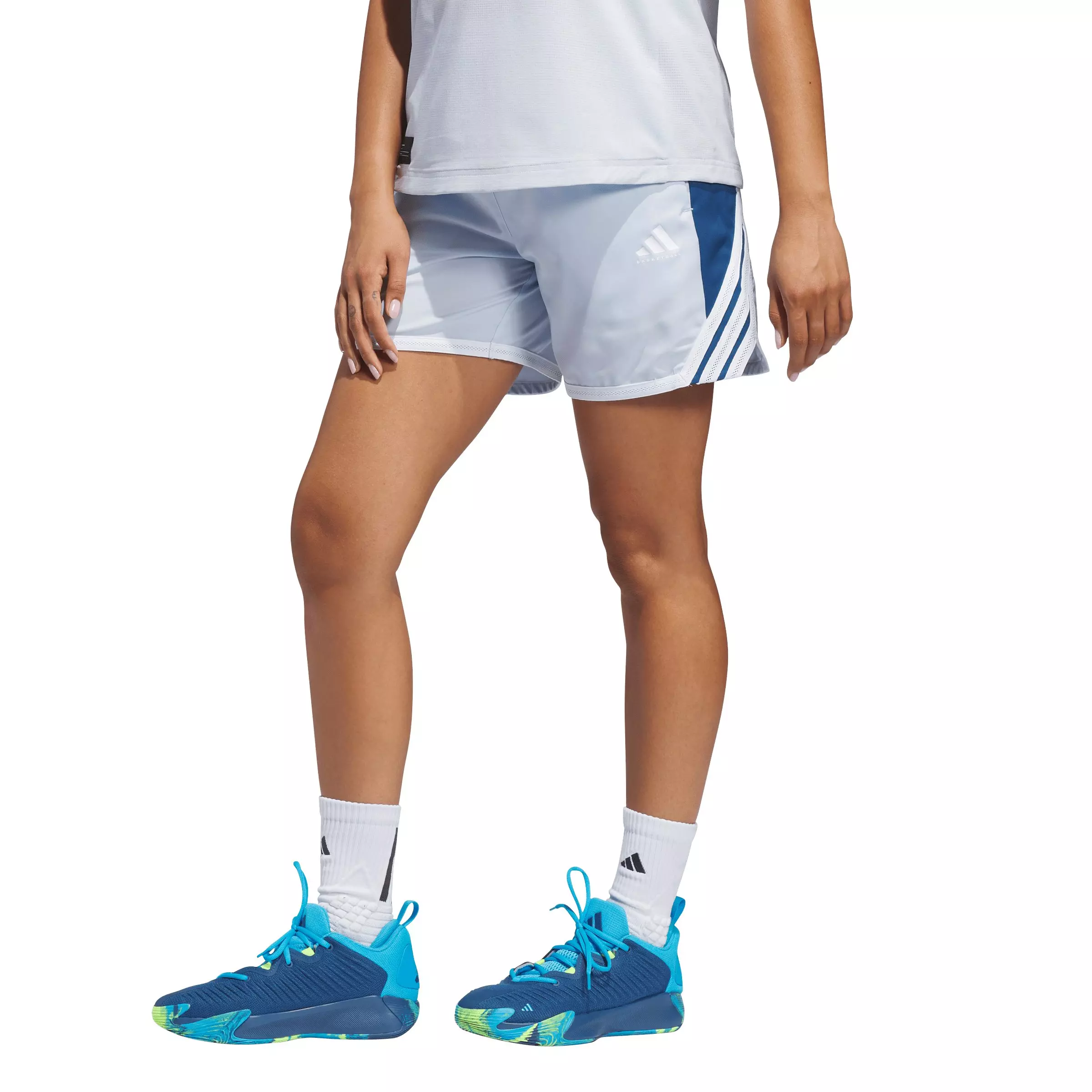 adidas Women's Crazy Lite Shorts-Light Blue - LT BLUE