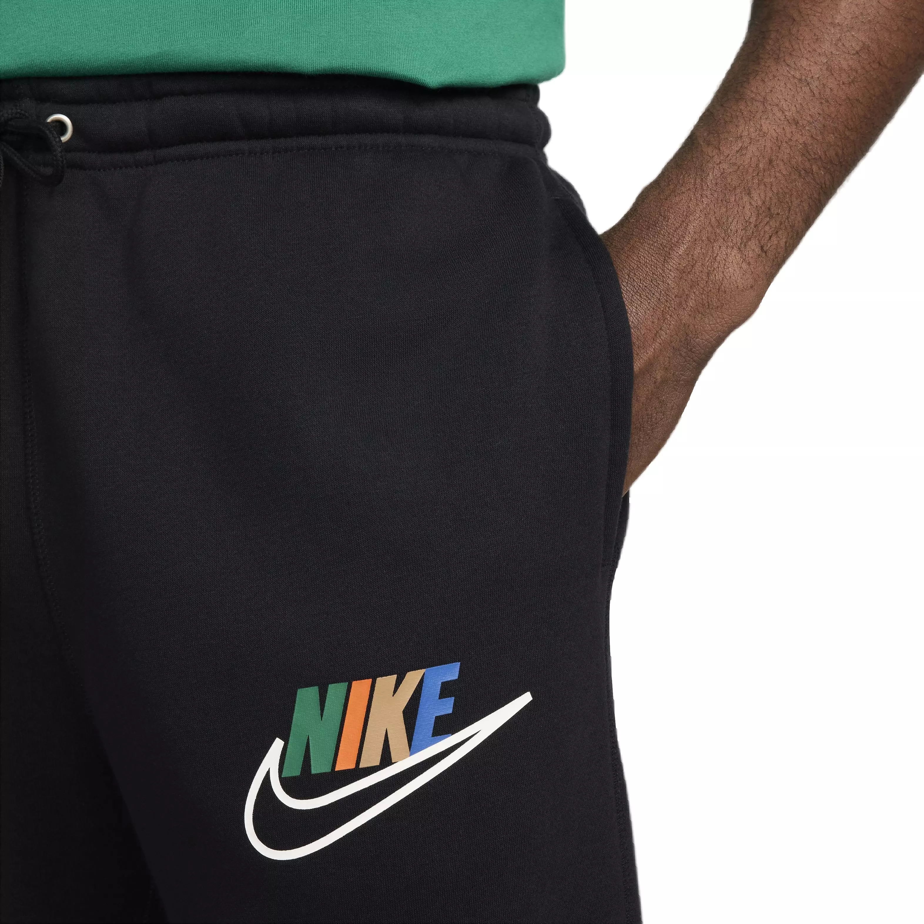Nike Men's Club Fleece Open-Hem Sweatpants - BLACK