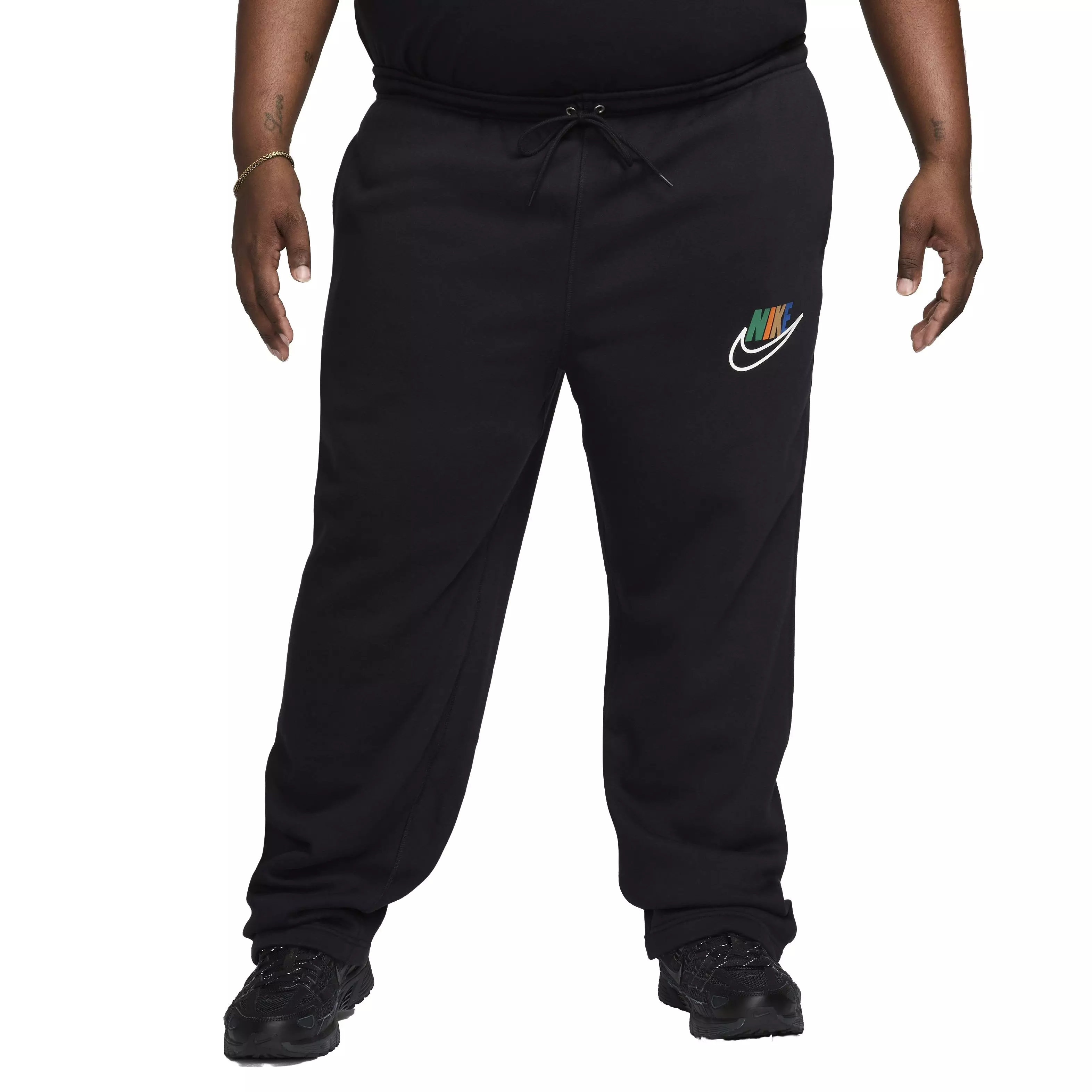 Nike Men's Club Fleece Open-Hem Sweatpants - BLACK