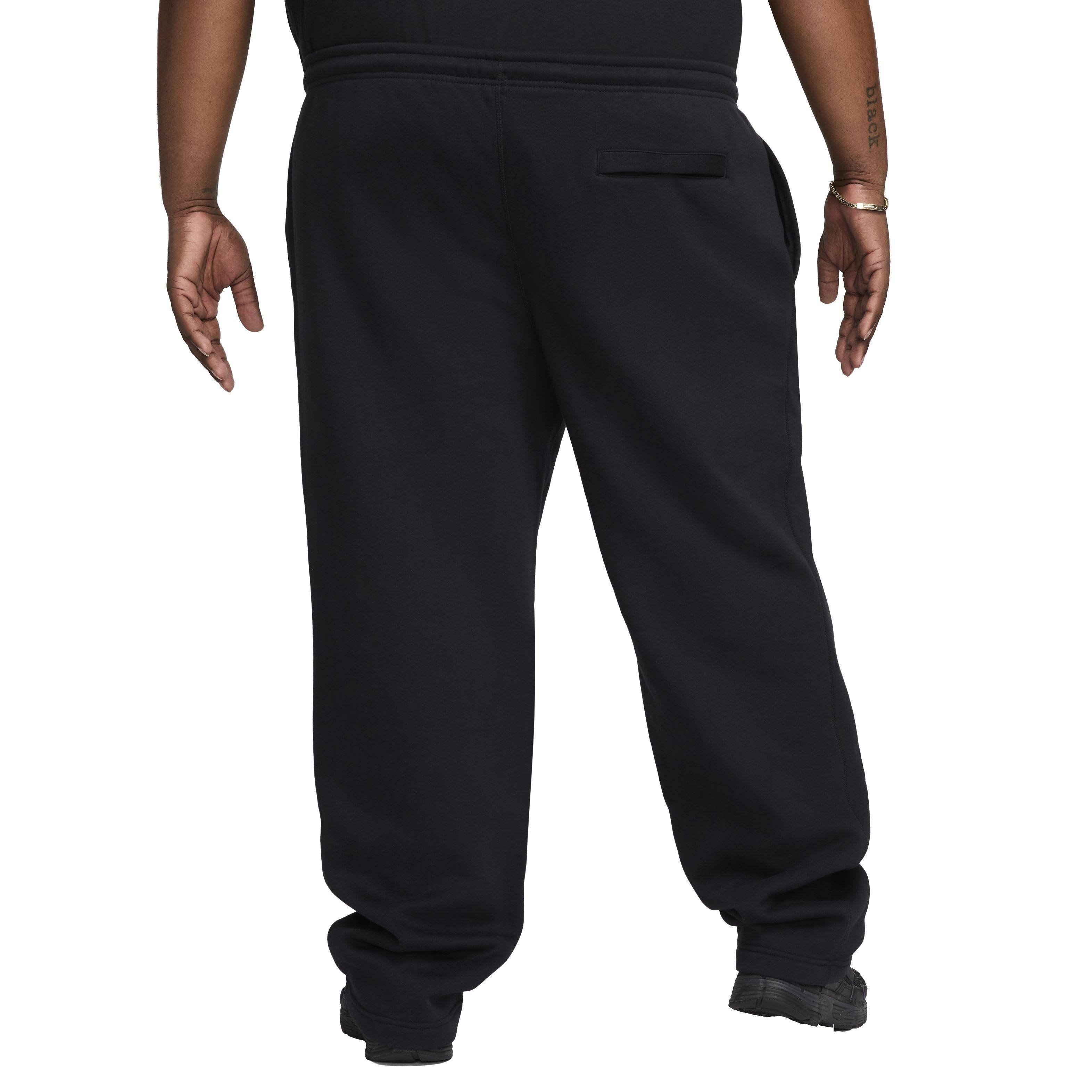 Nike Men's Club Fleece Open-Hem Sweatpants - BLACK Thumbnail View 7