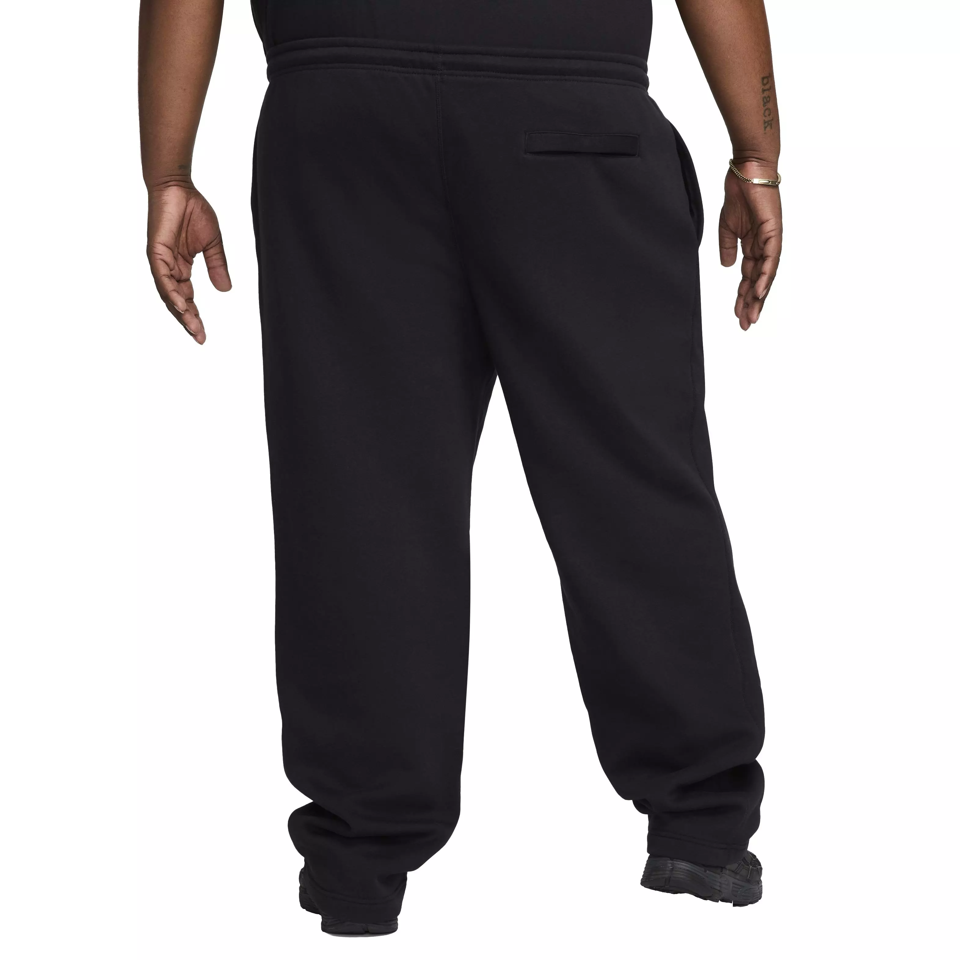Nike Men's Club Fleece Open-Hem Sweatpants - BLACK