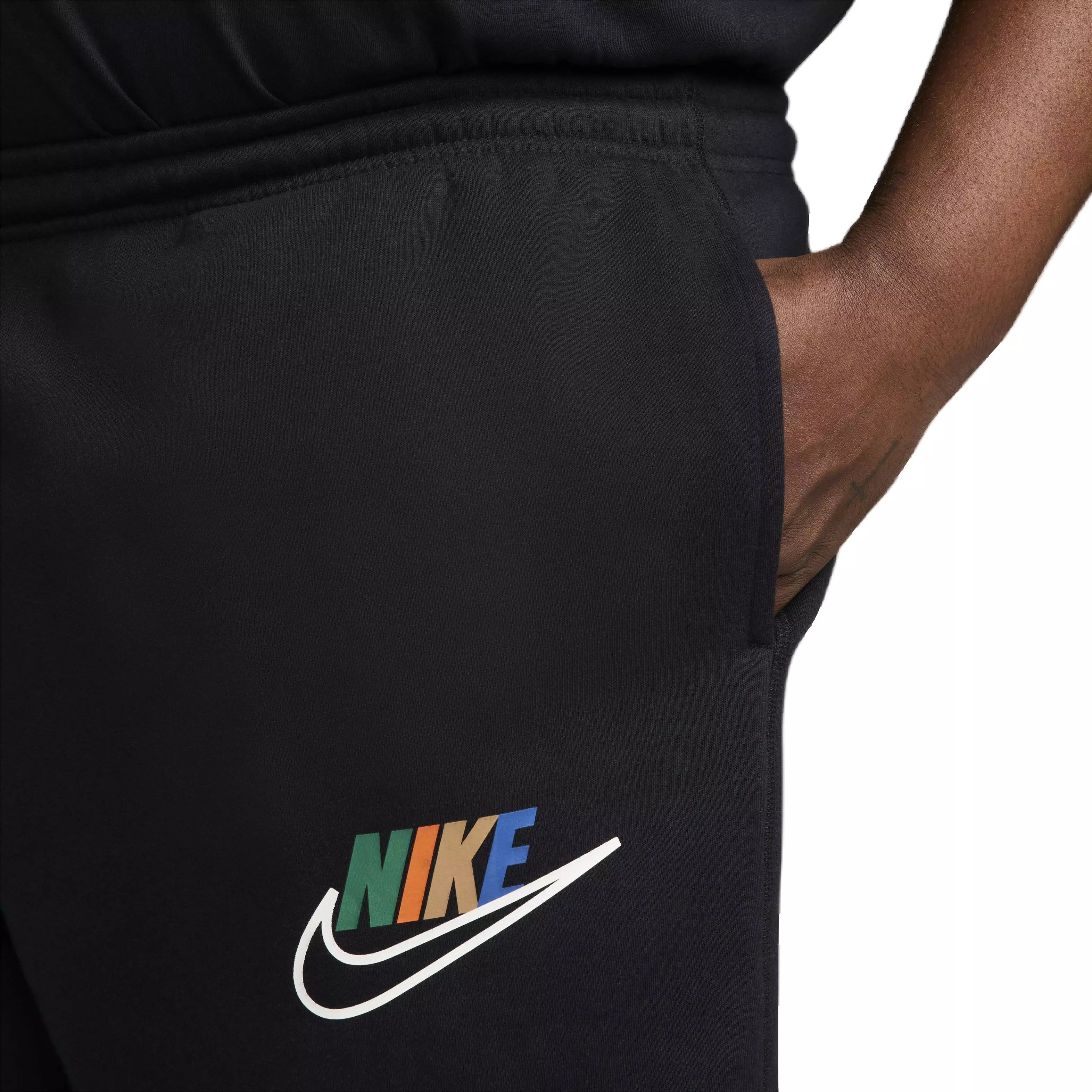 Nike Men's Club Fleece Open-Hem Sweatpants - BLACK
