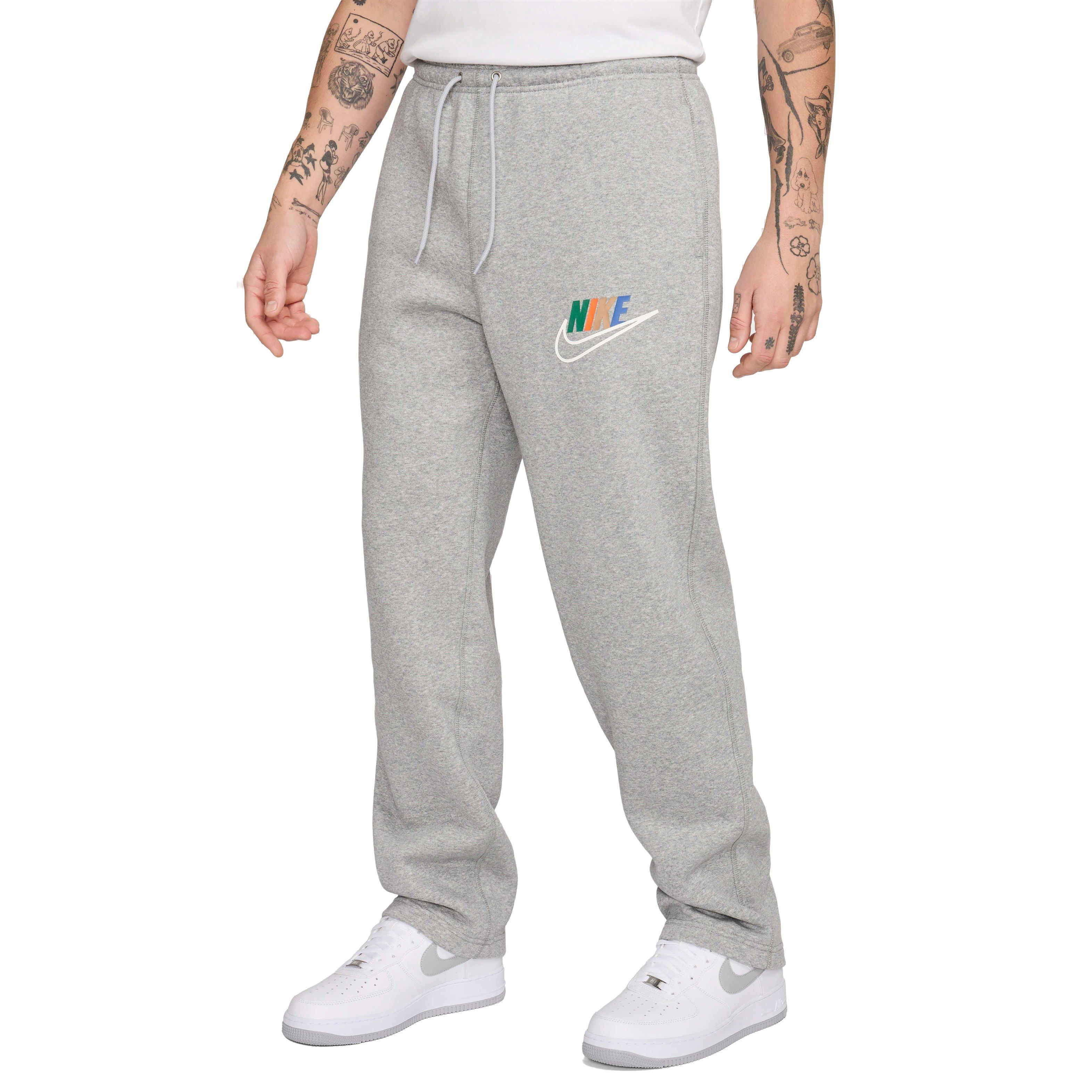 Nike Men's Club Fleece Open-Hem Sweatpants - GREY Thumbnail View 1