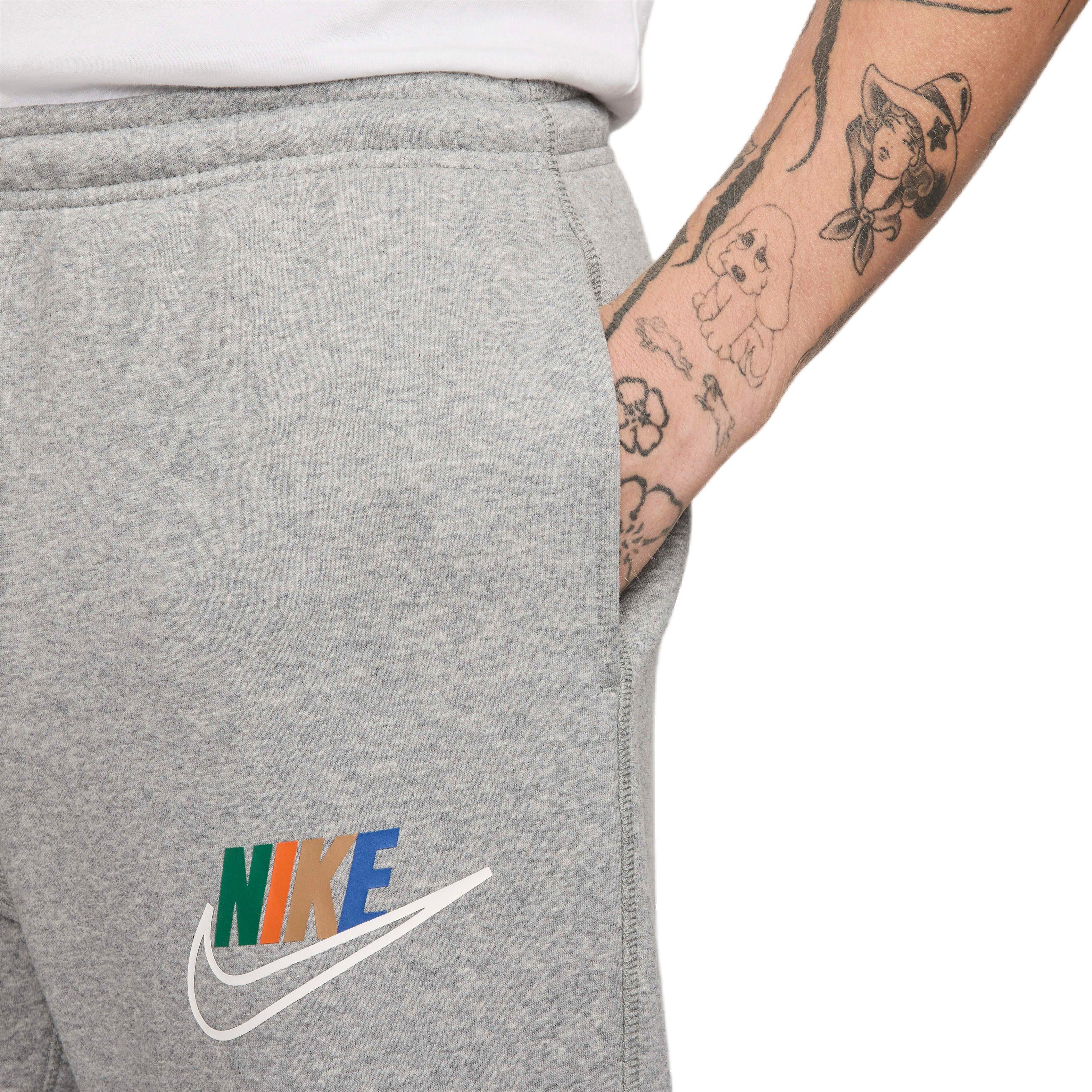 Nike Men's Club Fleece Open-Hem Sweatpants - GREY Thumbnail View 3