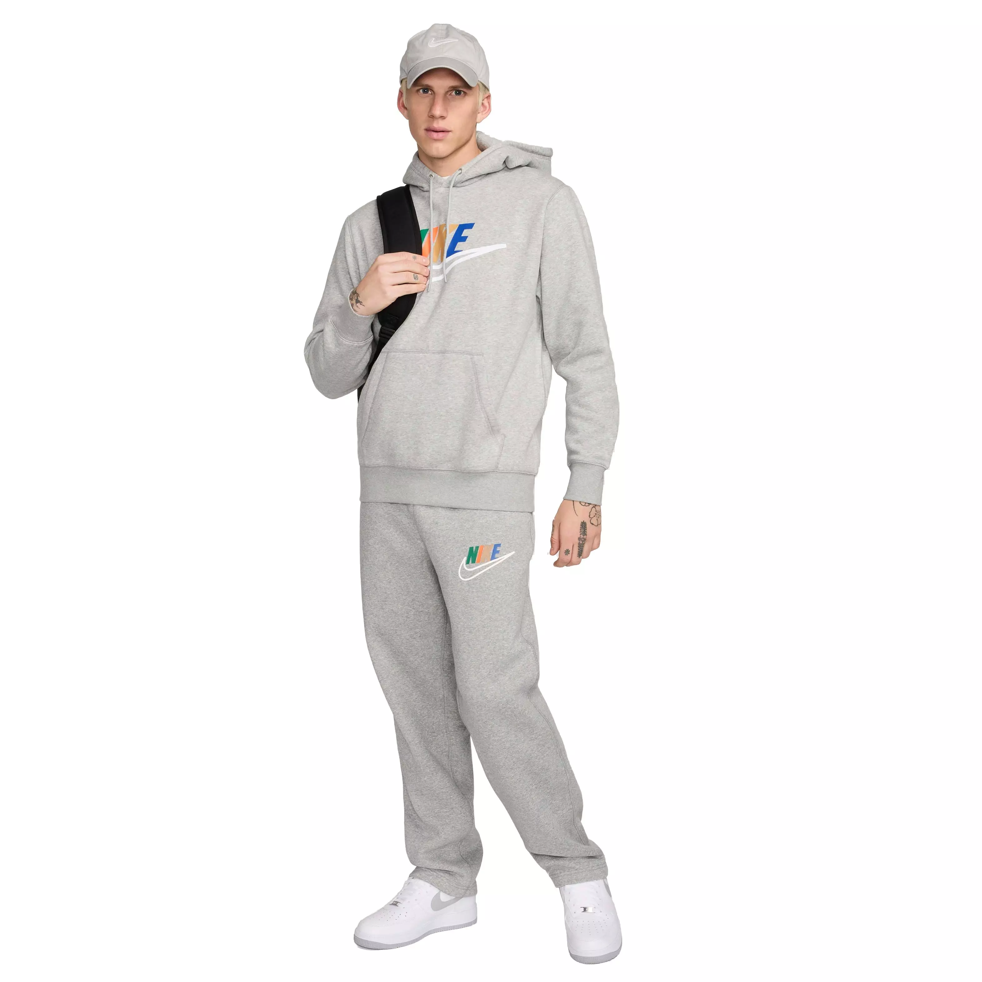 Nike Men's Club Fleece Open-Hem Sweatpants - GREY