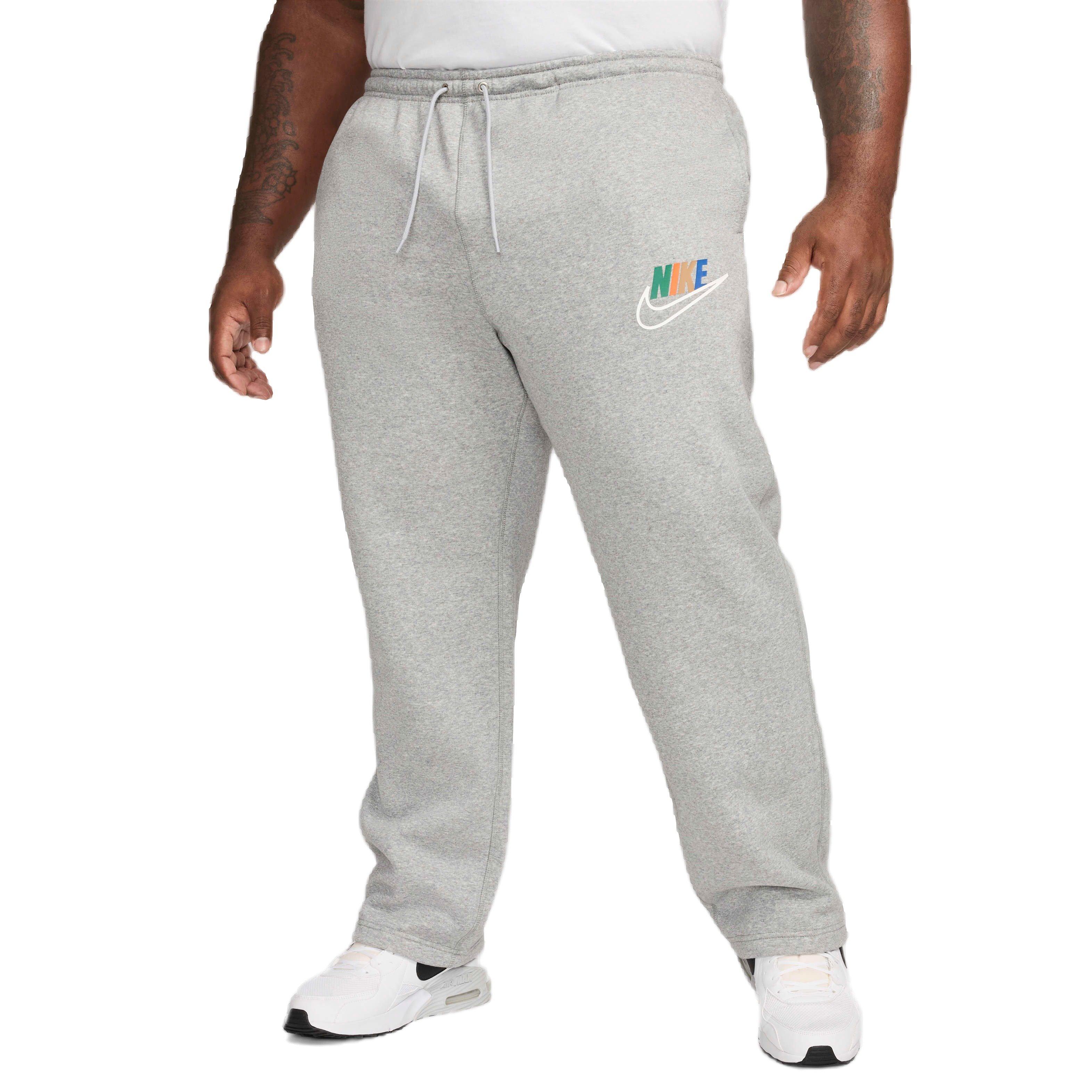 Nike Men's Club Fleece Open-Hem Sweatpants - GREY Thumbnail View 6