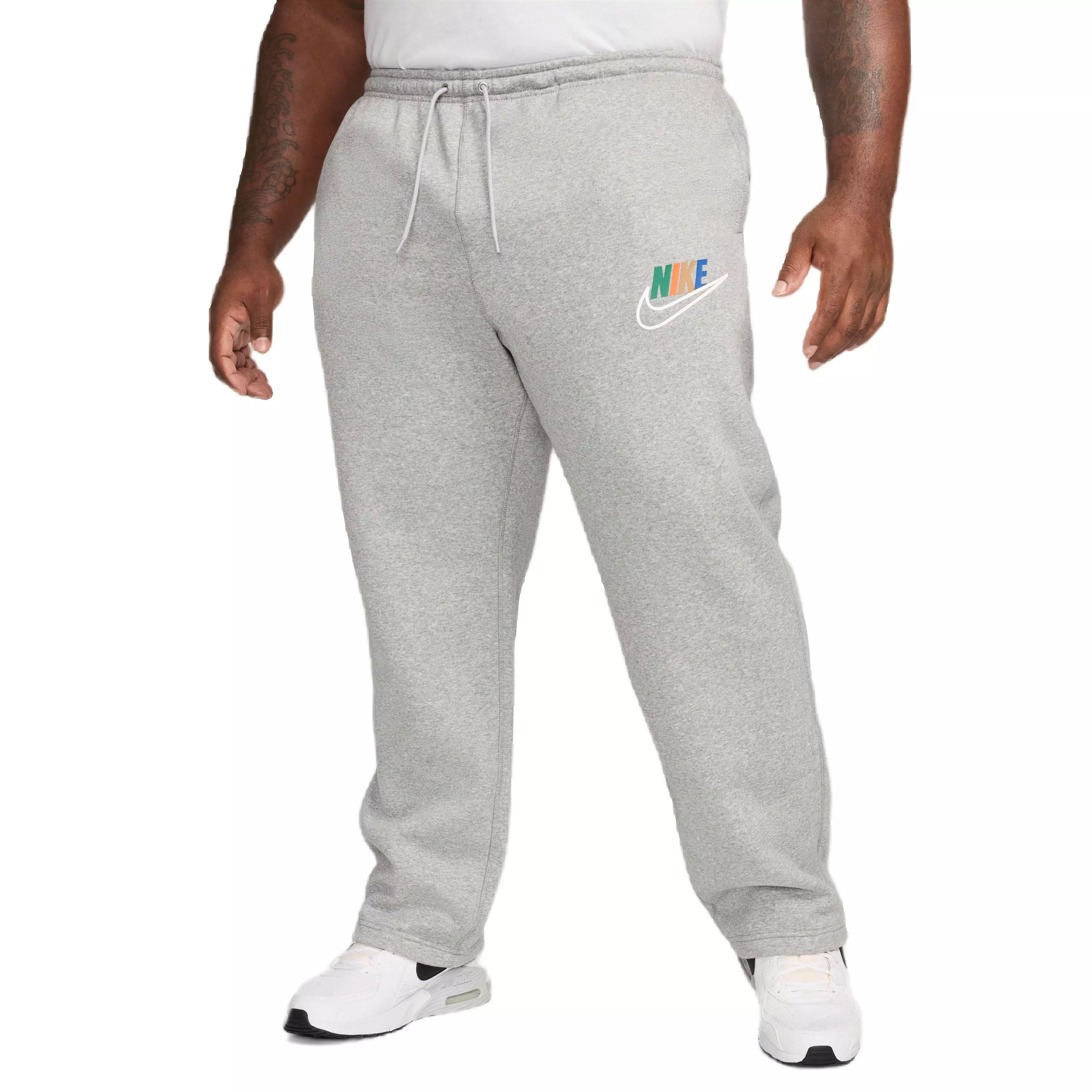 Nike Men's Club Fleece Open-Hem Sweatpants - GREY