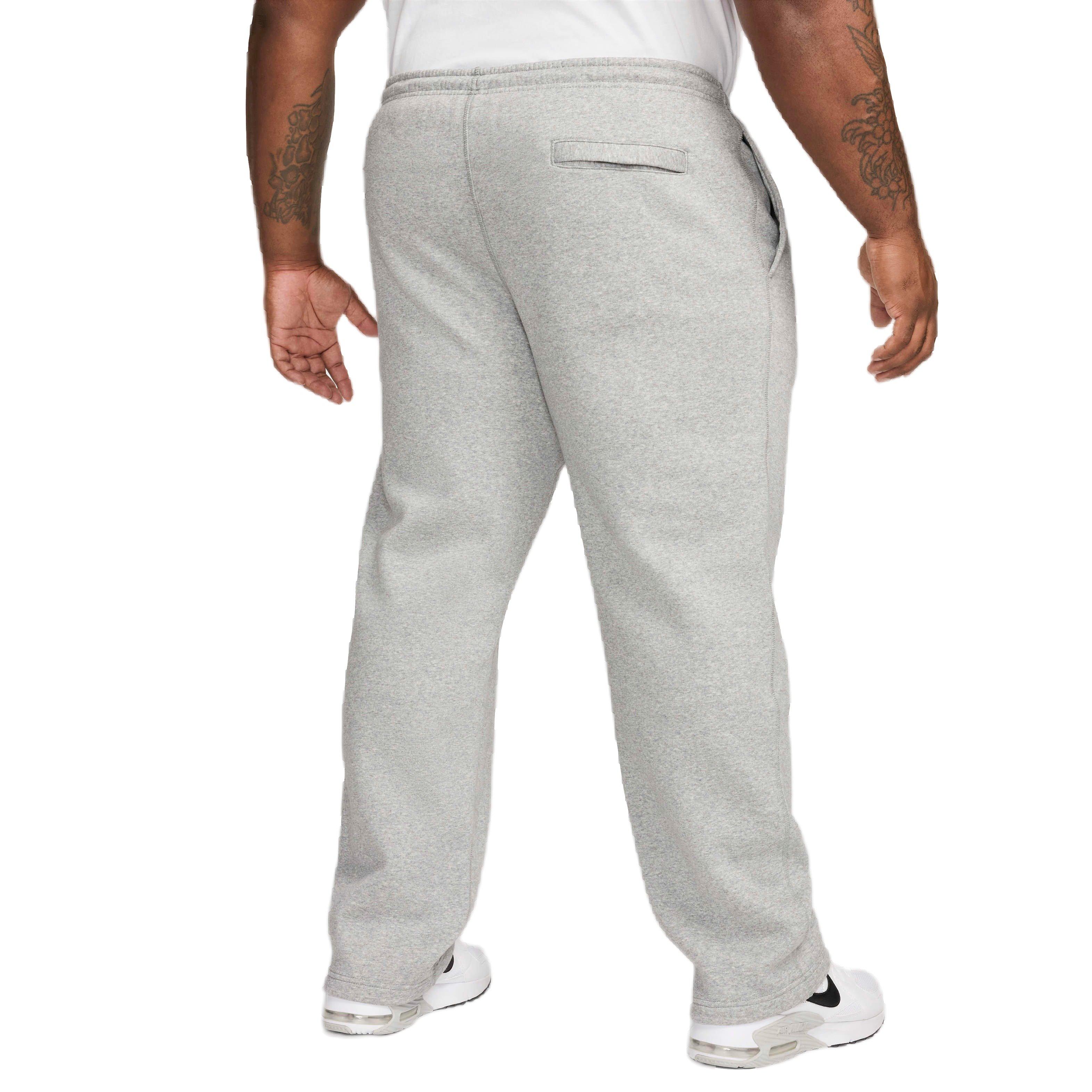Nike Men's Club Fleece Open-Hem Sweatpants - GREY Thumbnail View 7