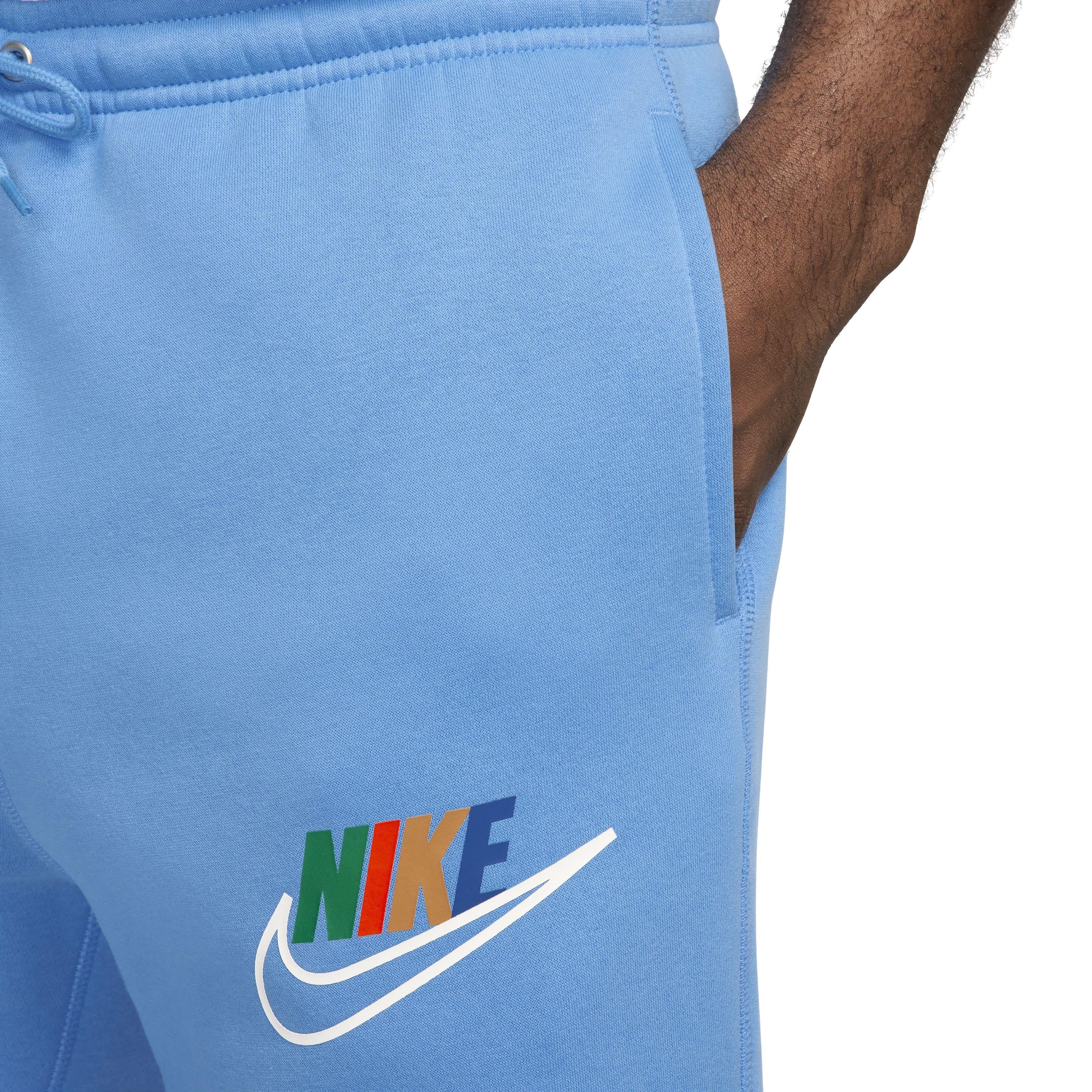 Nike Men's Club Fleece Open-Hem Sweatpants - BLUE Thumbnail View 3