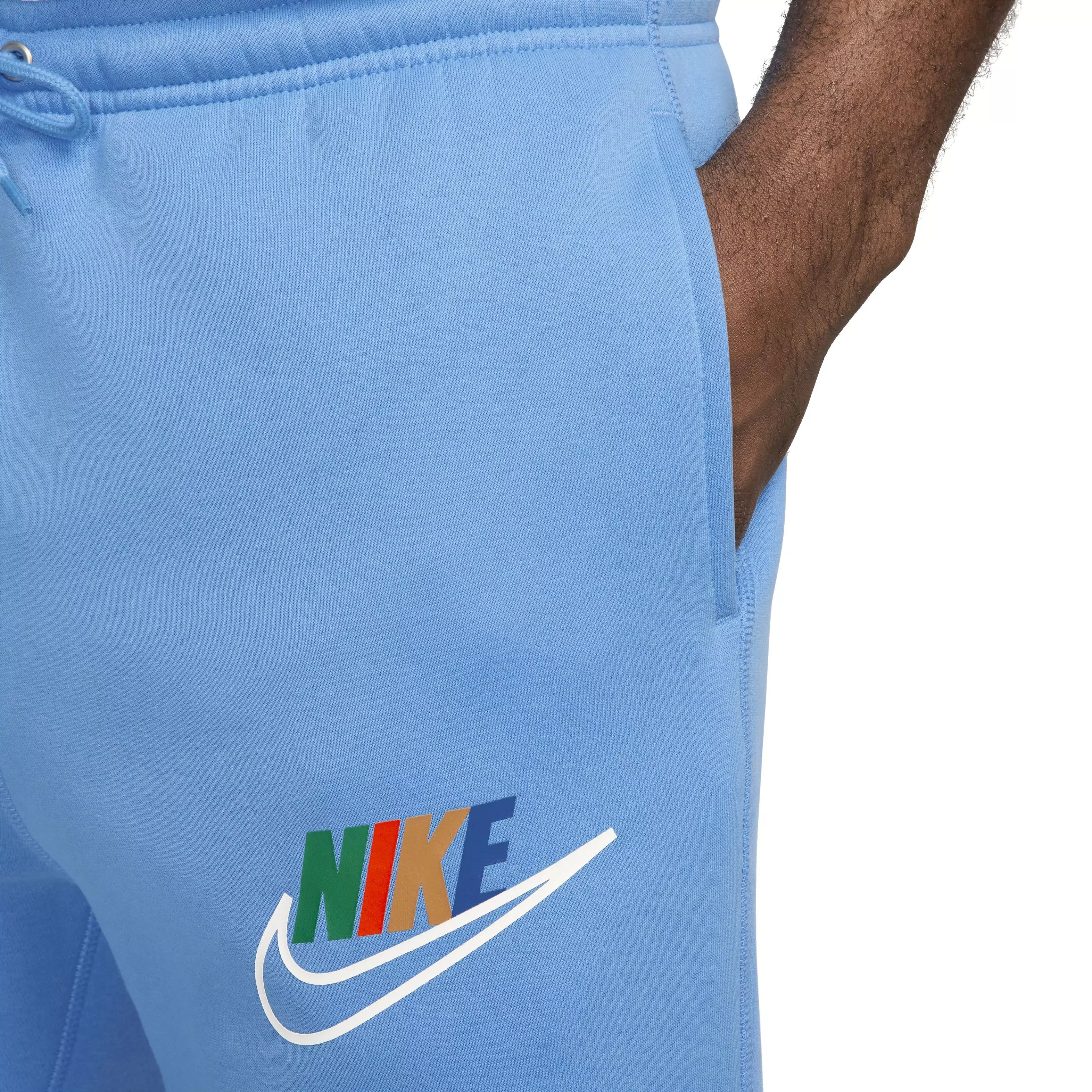 Nike Men's Club Fleece Open-Hem Sweatpants - BLUE