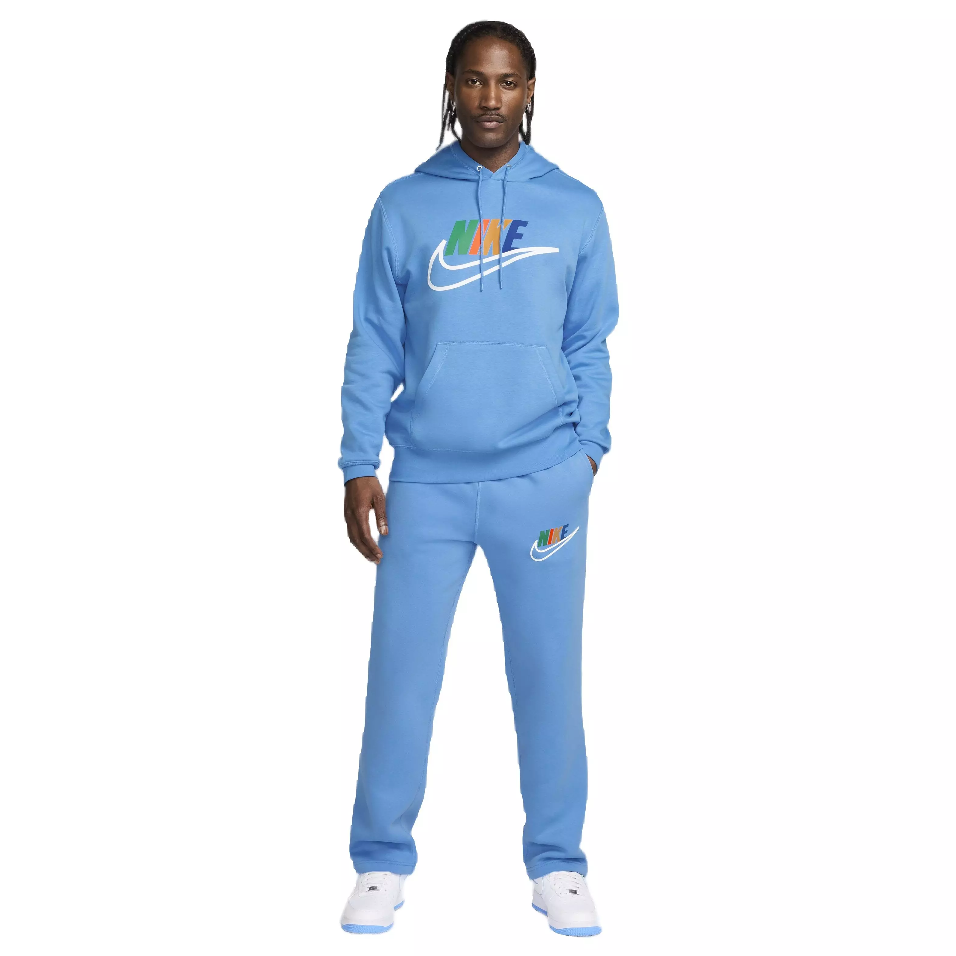 Nike Men's Club Fleece Open-Hem Sweatpants - BLUE