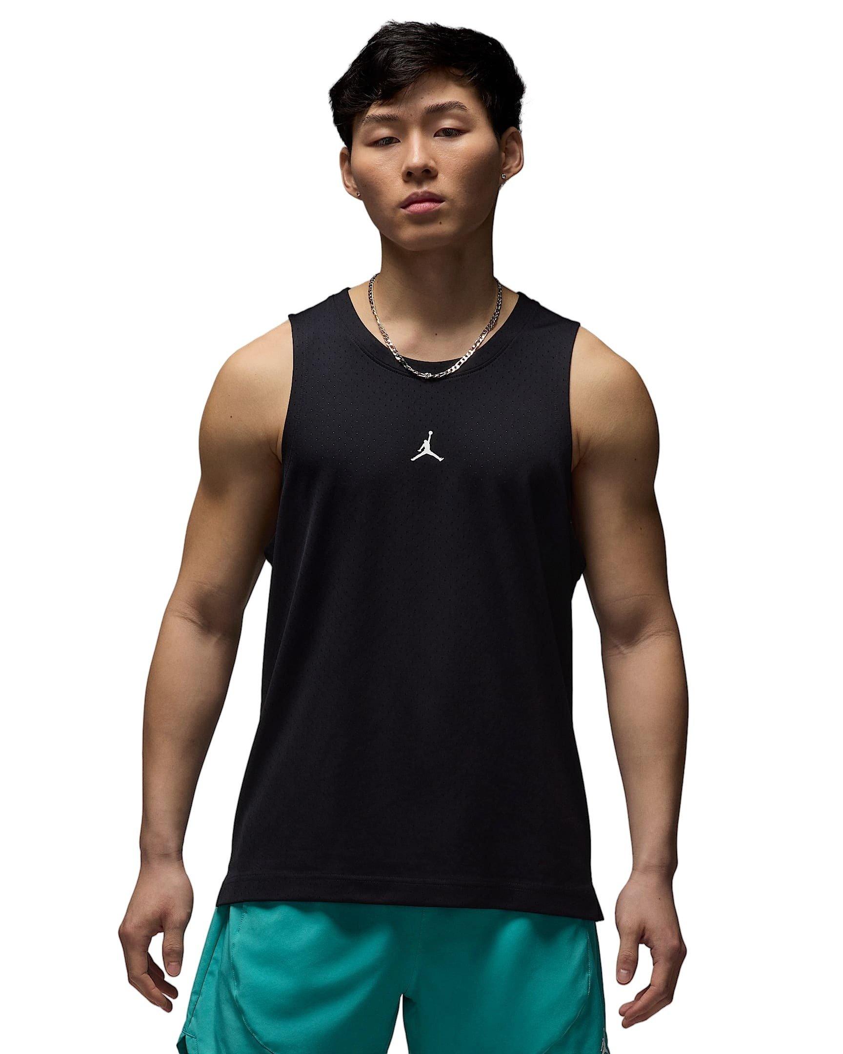 Jordan Men's Sport Dri-FIT Mesh Jersey - BLACK Thumbnail View 1