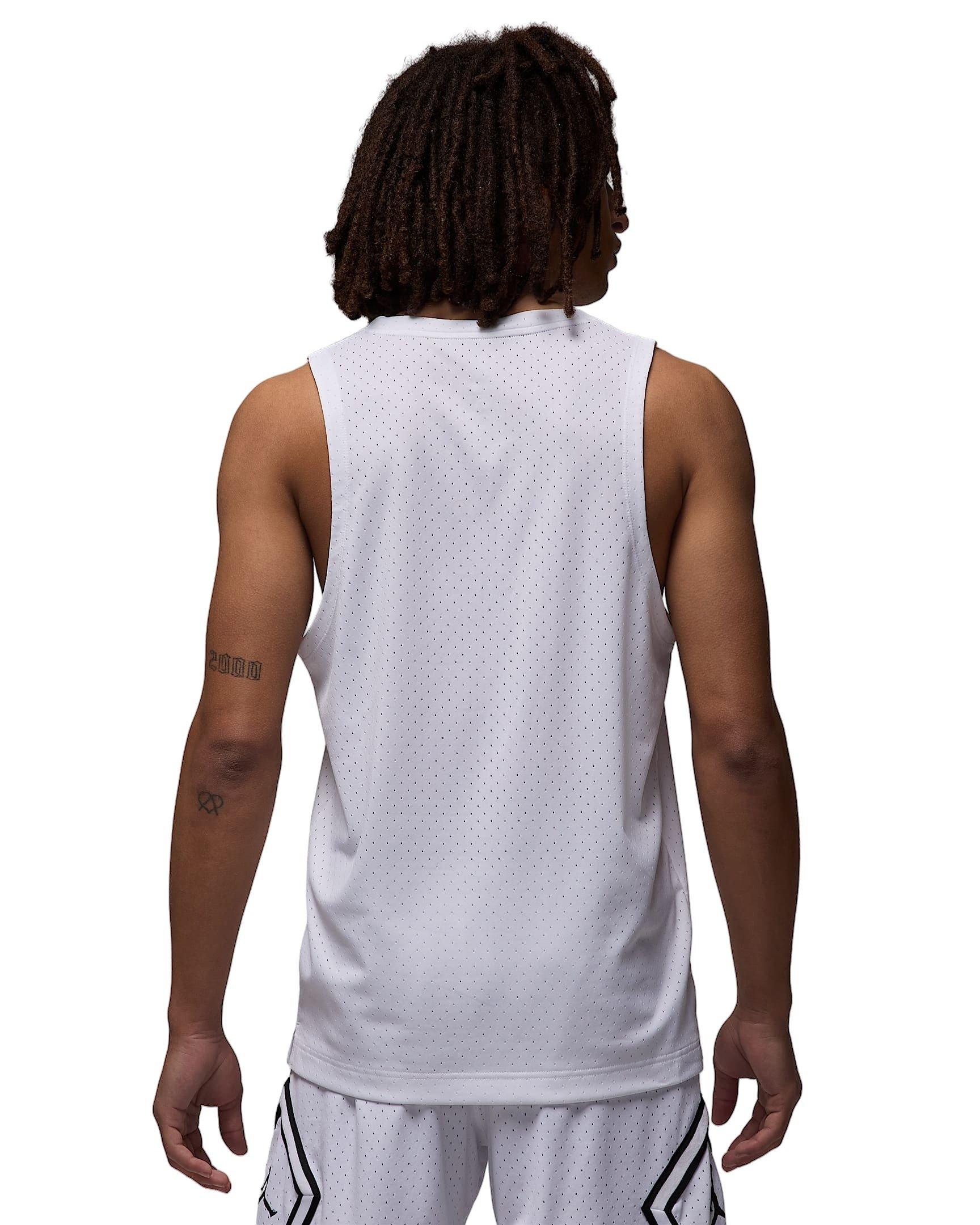 Jordan Men's Sport Dri-FIT Mesh Jersey - WHITE Thumbnail View 2