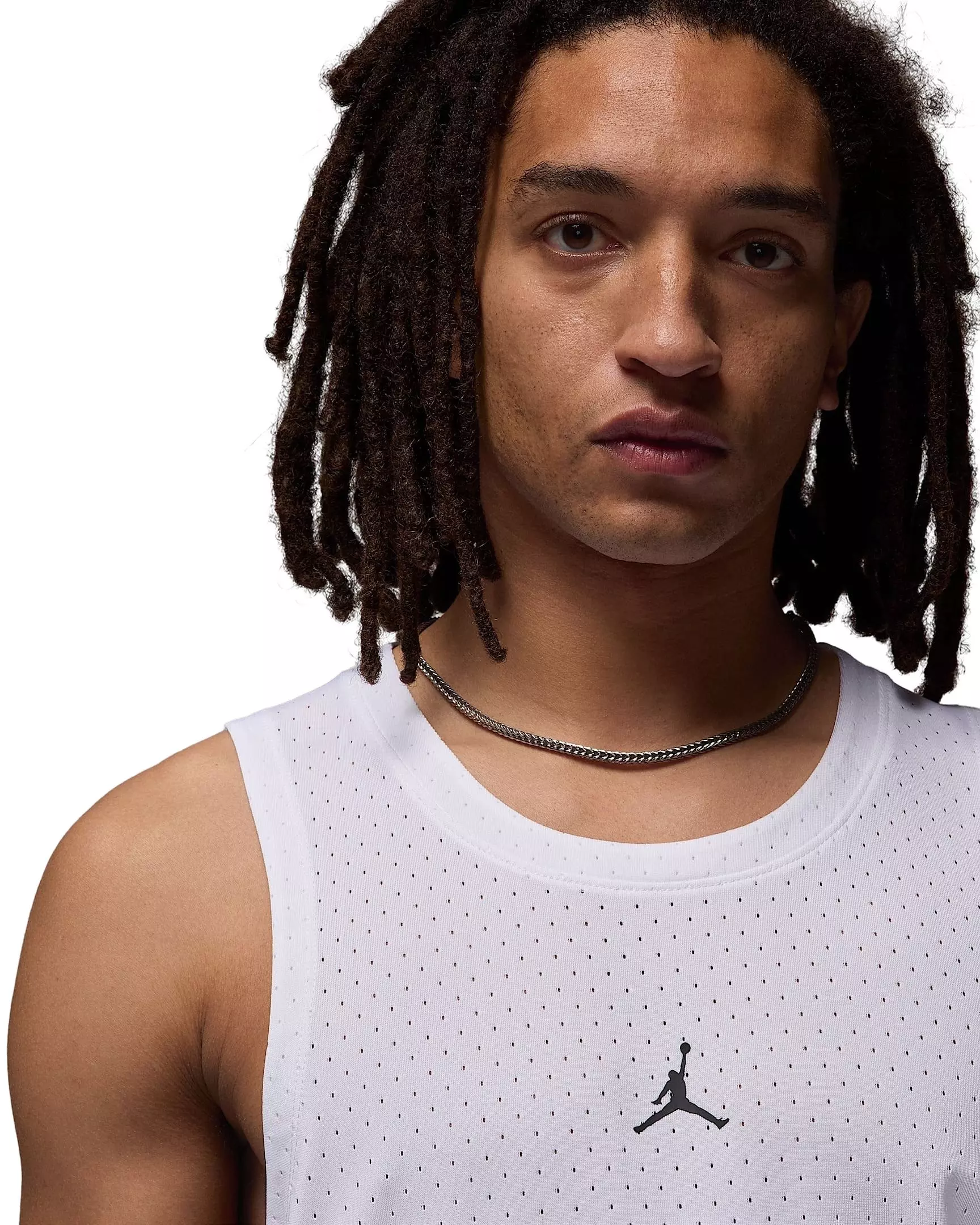 Jordan Men's Sport Dri-FIT Mesh Jersey - WHITE