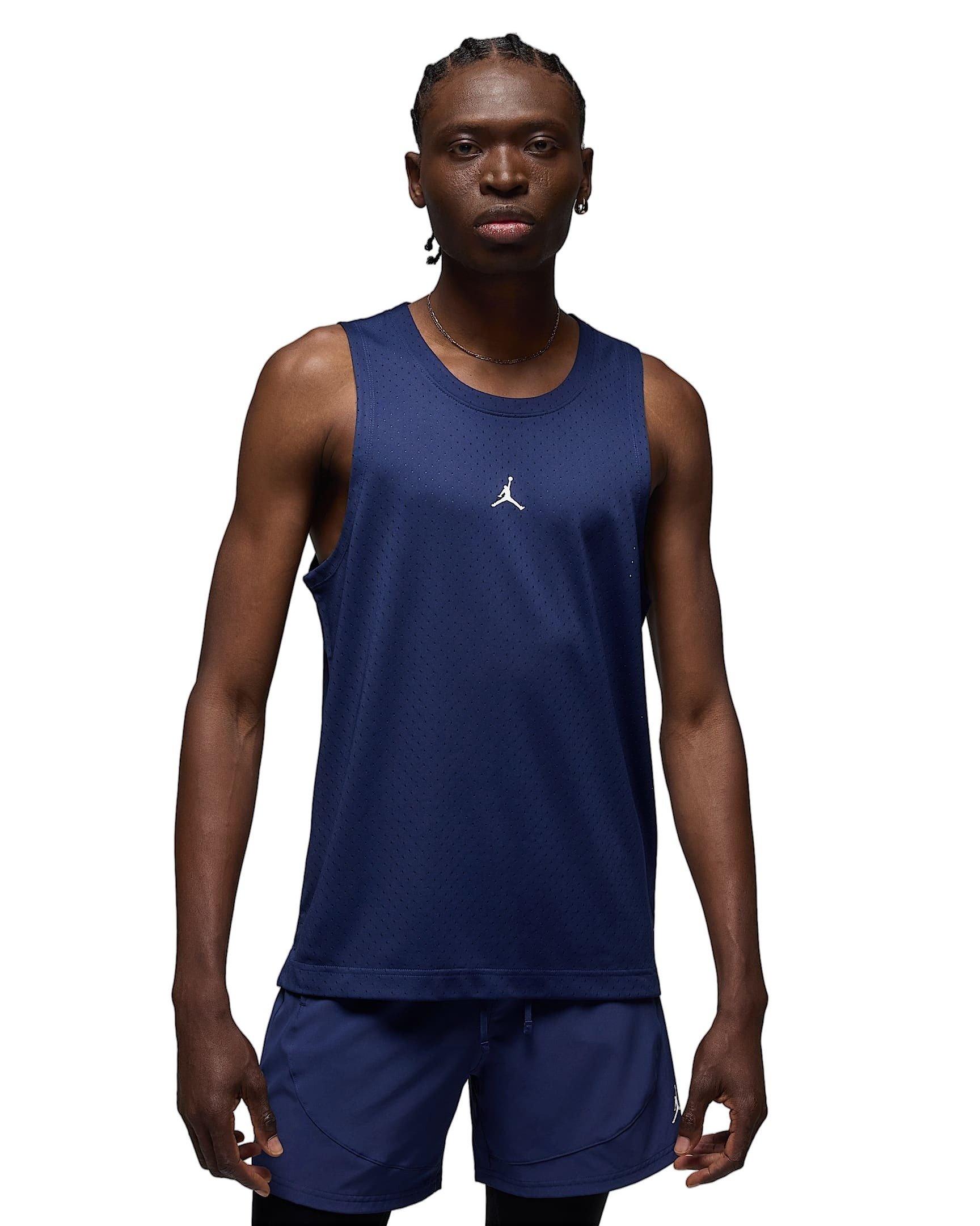 Jordan Men's Sport Dri-FIT Mesh Jersey - NAVY Thumbnail View 1