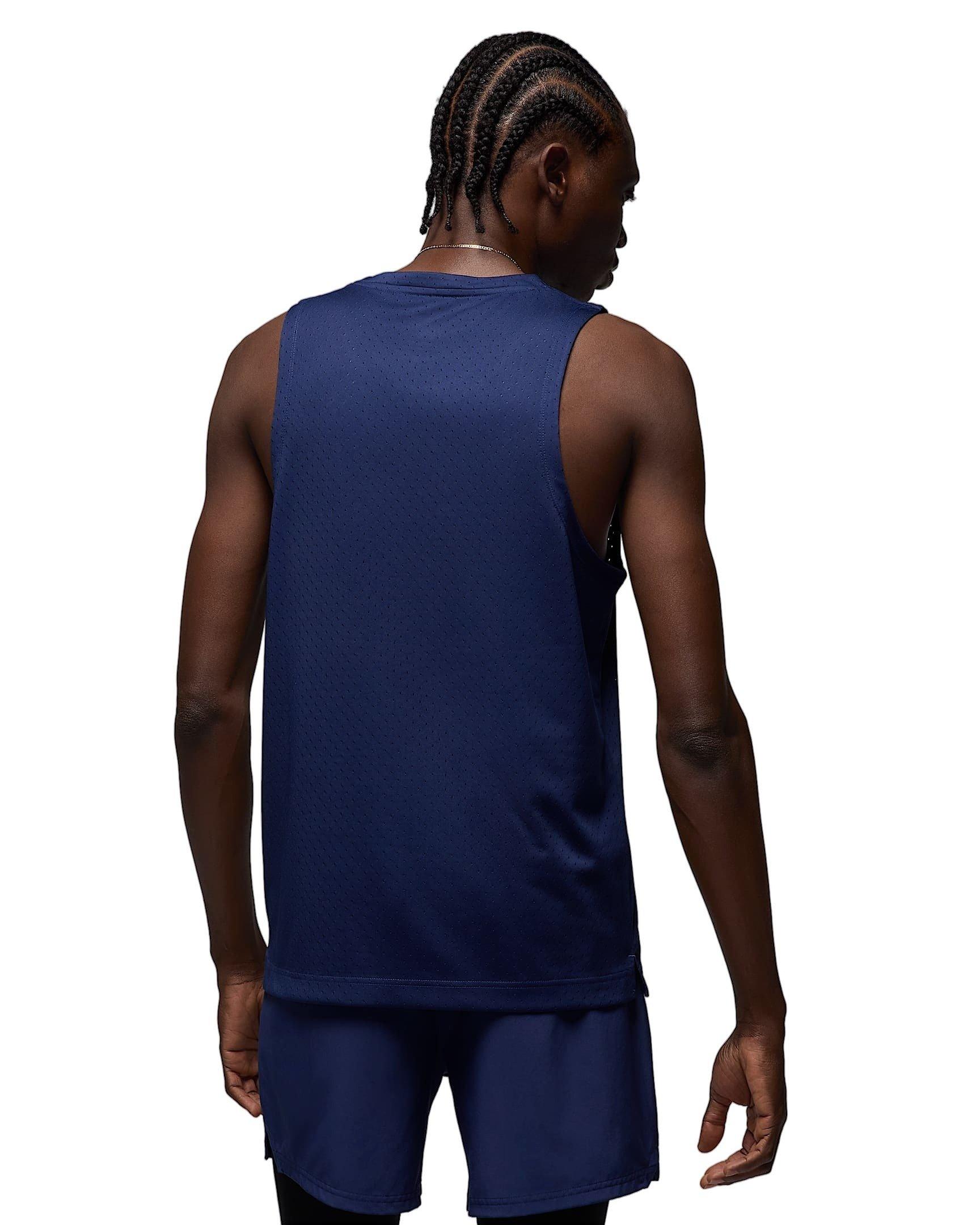 Jordan Men's Sport Dri-FIT Mesh Jersey - NAVY Thumbnail View 2