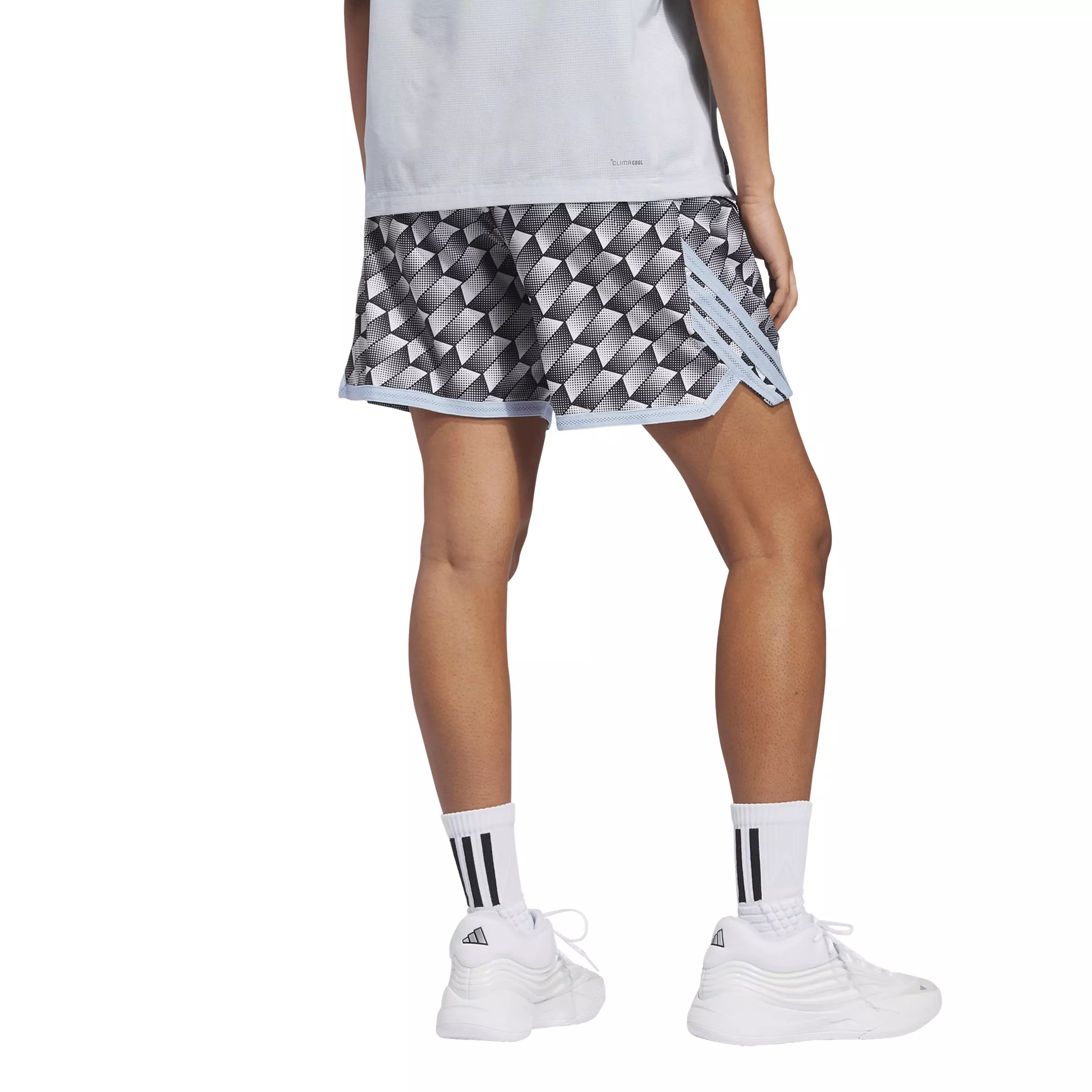adidas Women's Crazy Lite Kaleidoscope All Over Print Shorts - Black - BLACK