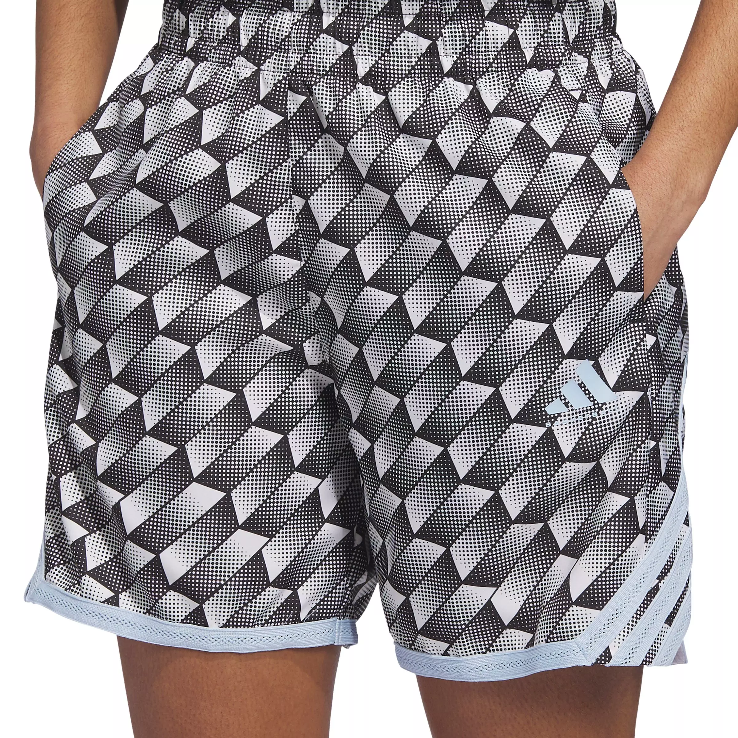 adidas Women's Crazy Lite Kaleidoscope All Over Print Shorts - Black - BLACK