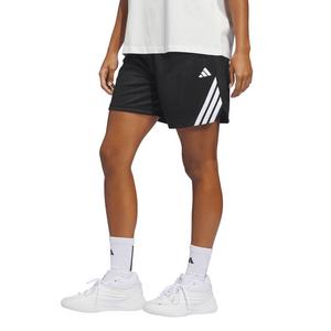 adidas Women's Basketball 3-Stripes Shorts-Black