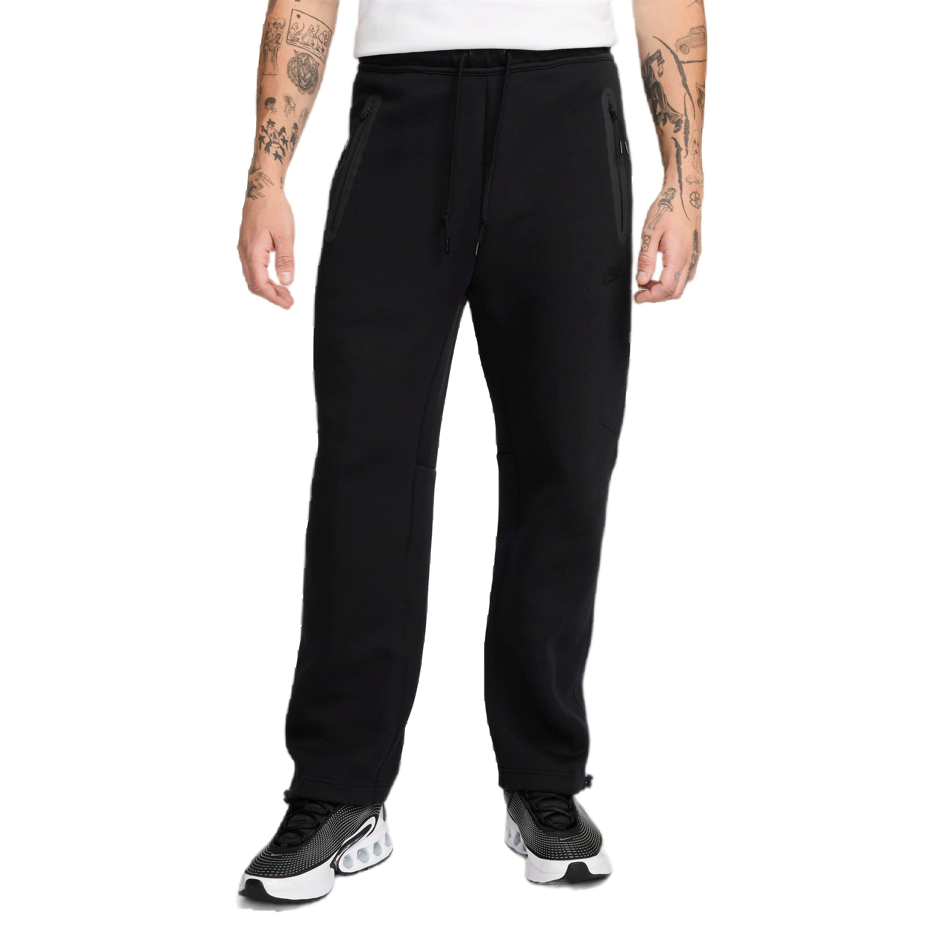 Nike Men's Tech Fleece Open-Hem Pants - Black - BLACK Thumbnail View 1