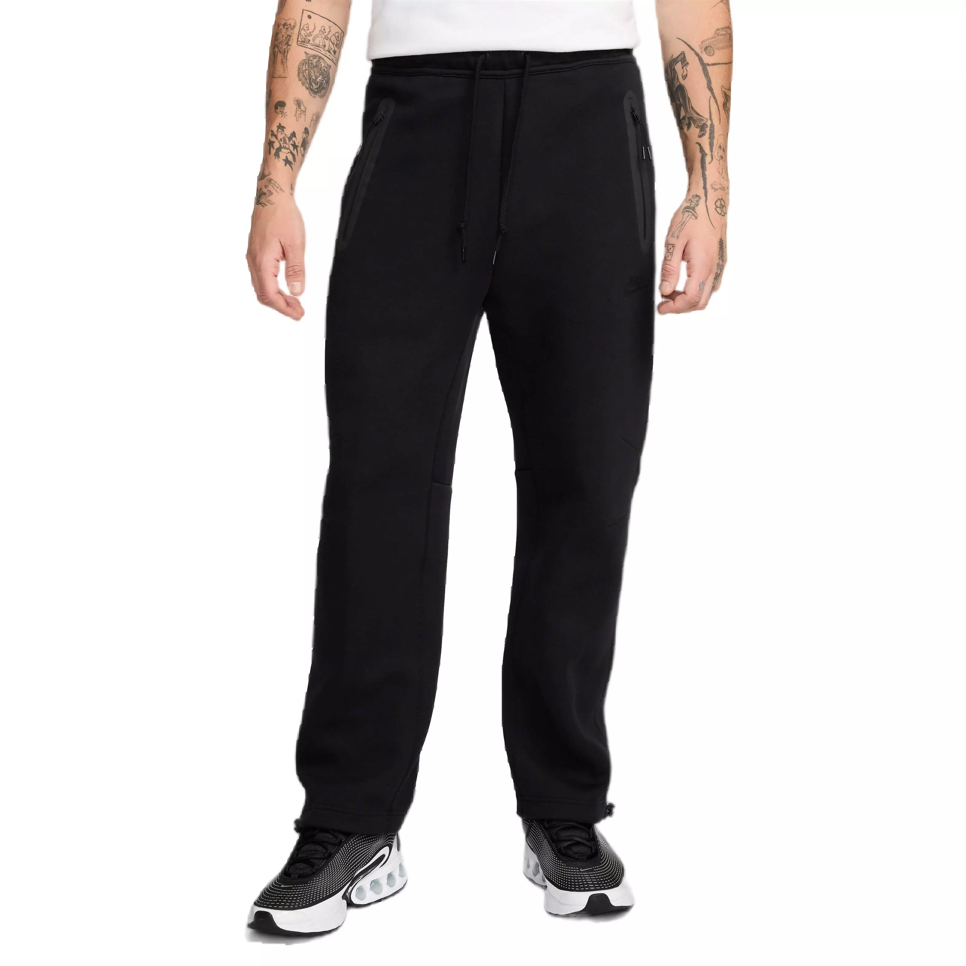 Nike Men's Tech Fleece Open-Hem Pants - Black - BLACK