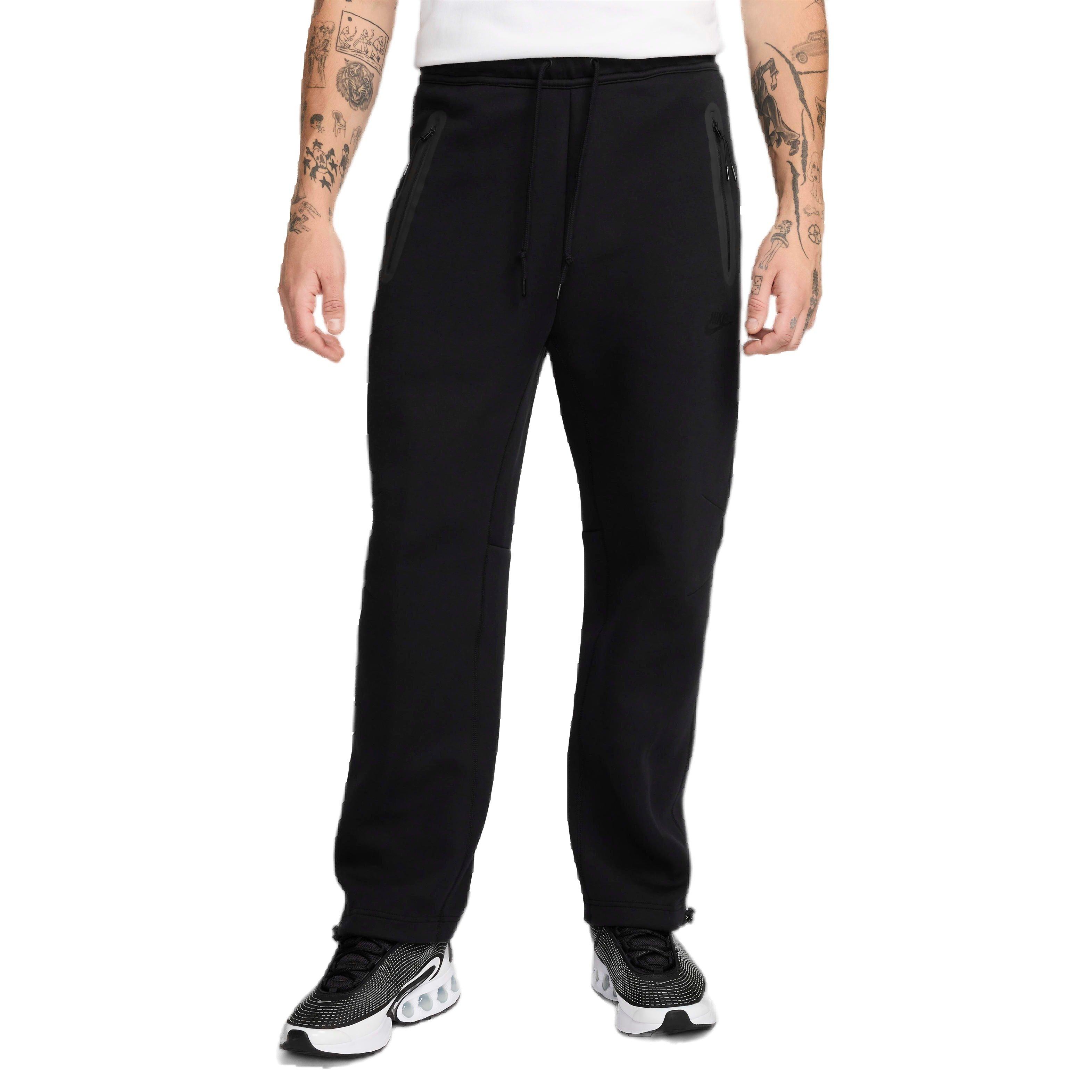 Nike Men's Tech Fleece Open-Hem Pants - BLACK