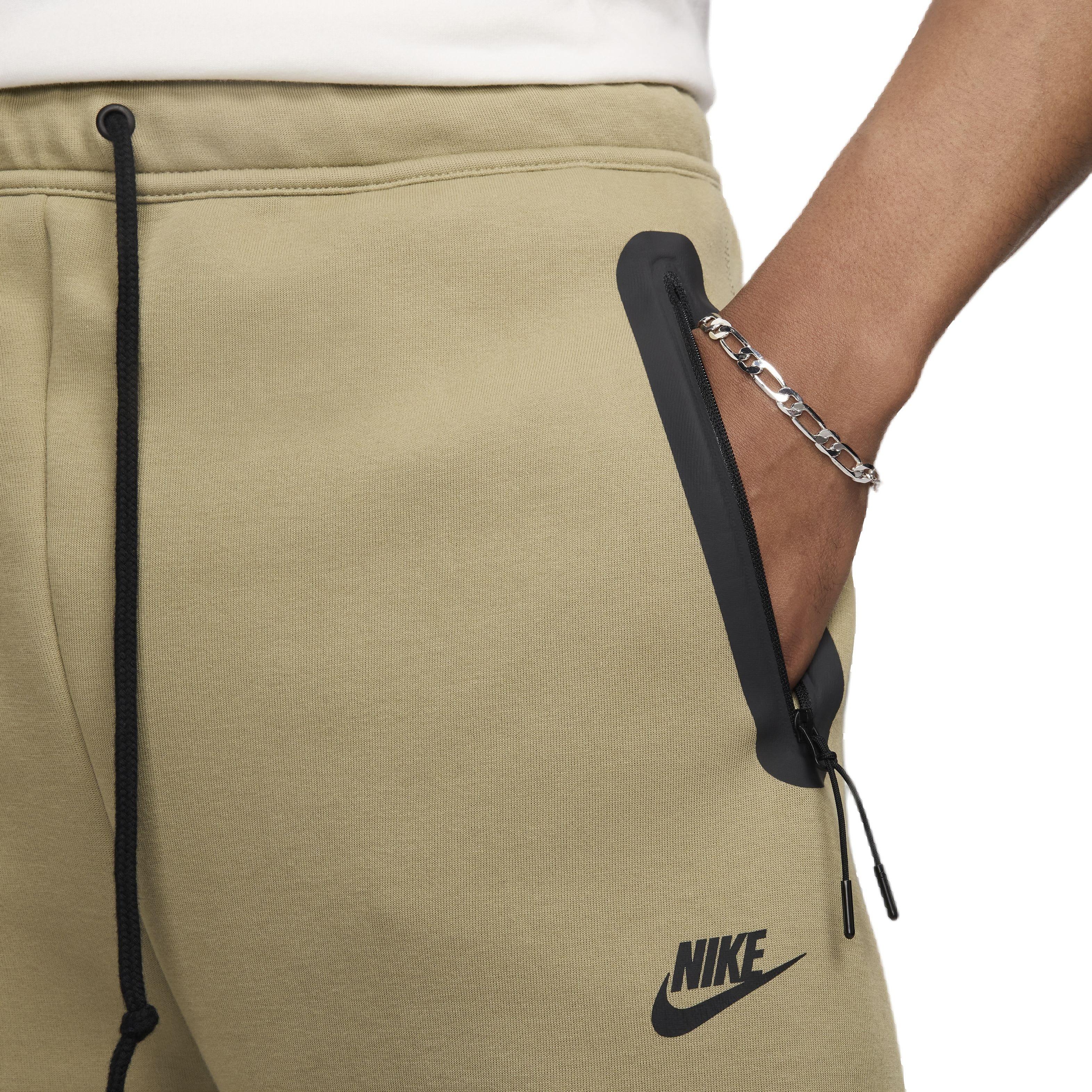 Nike Men's Tech Fleece Open-Hem Pants - Black - BROWN Thumbnail View 4