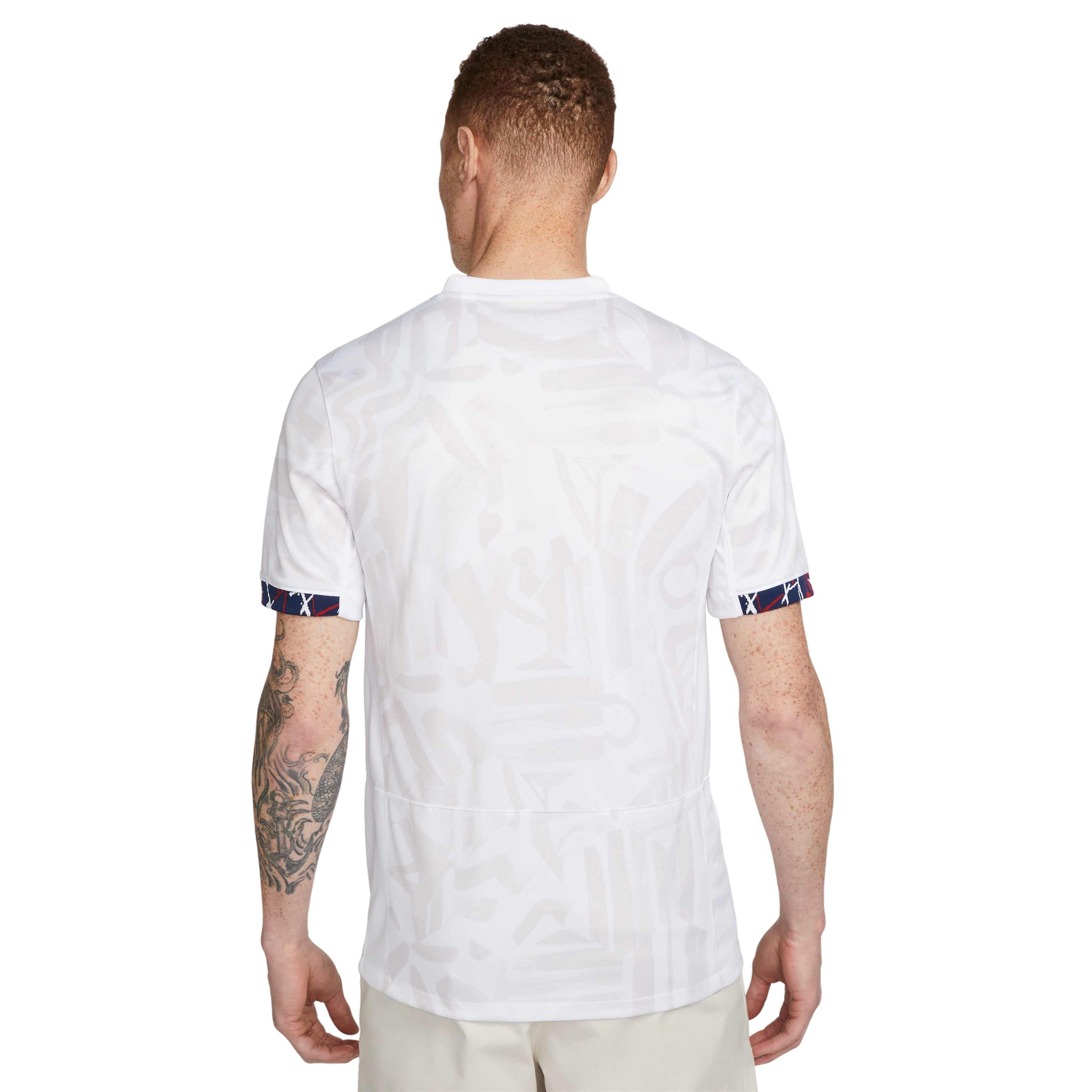 Nike Men's FFF Stadium Dri-FIT Away Soccer Jersey -White/Blue - WHITE/BLUE Thumbnail View 2