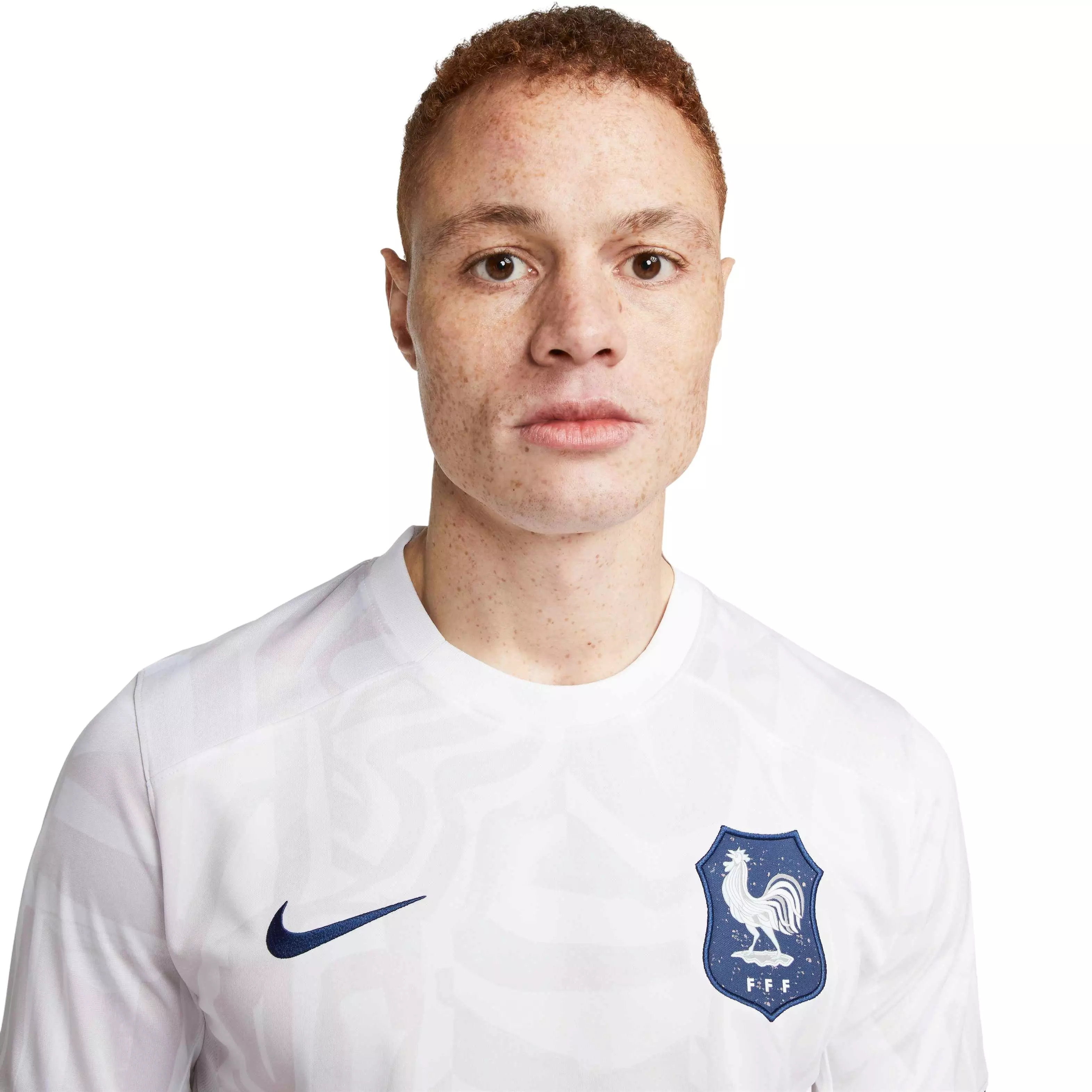 Nike Men's FFF Stadium Dri-FIT Away Soccer Jersey -White/Blue - WHITE/BLUE