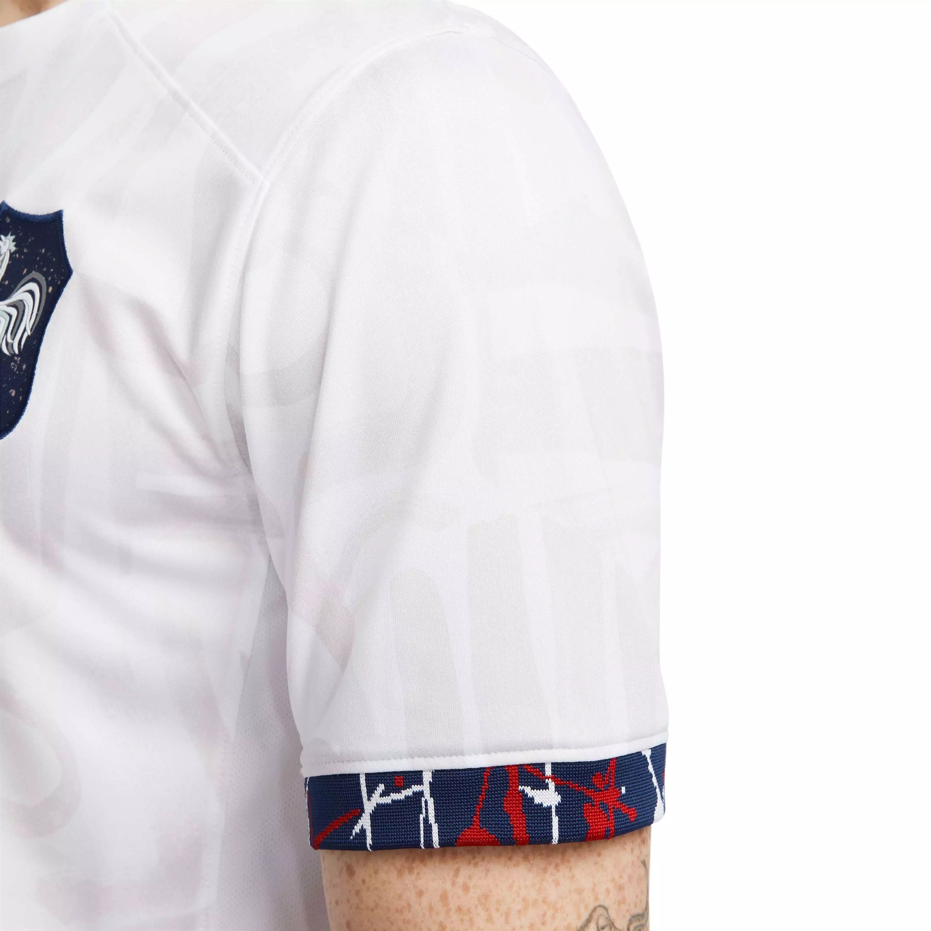 Nike Men's FFF Stadium Dri-FIT Away Soccer Jersey -White/Blue - WHITE/BLUE