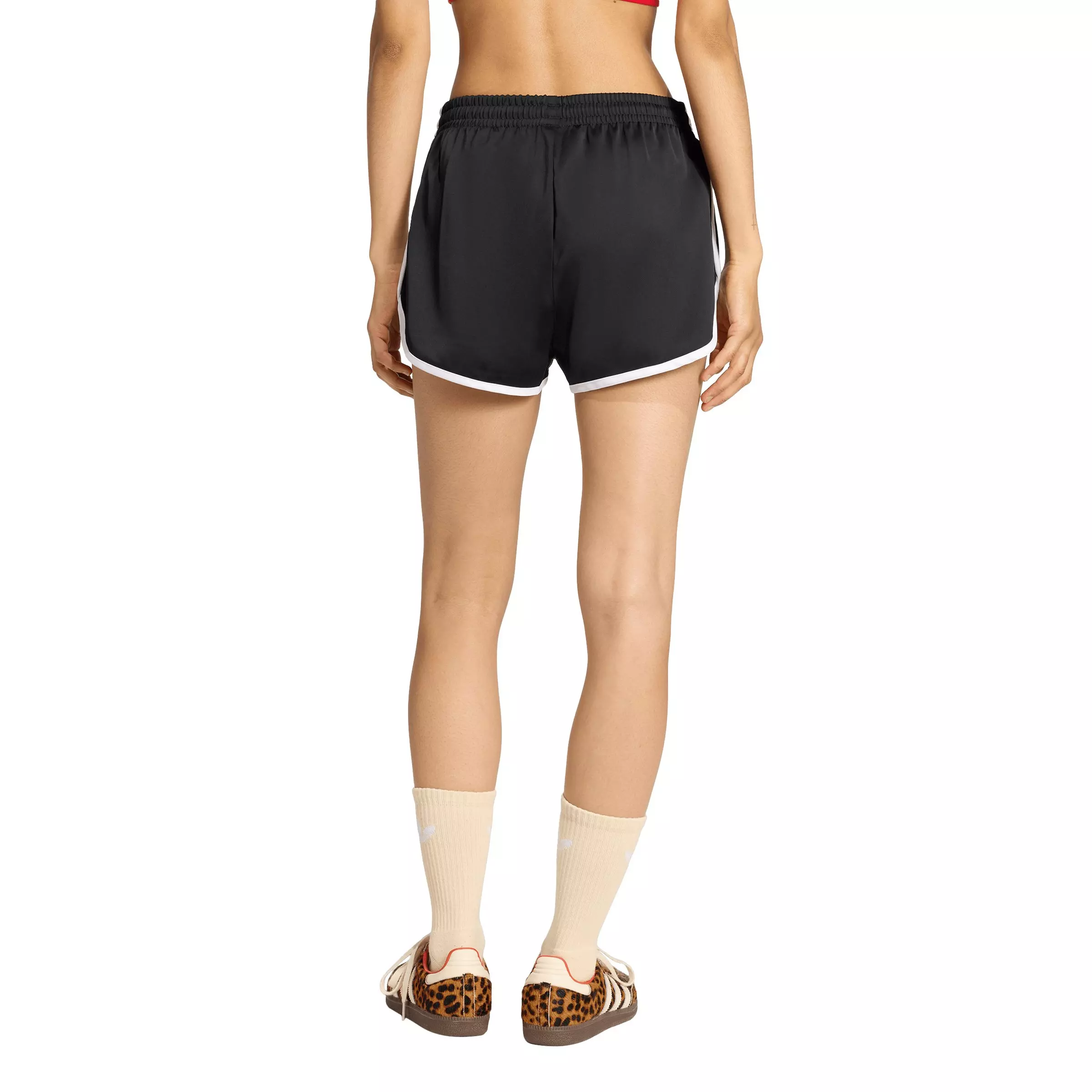 adidas Originals Women's 3-Stripes Sprinter Shorts -Black - BLACK