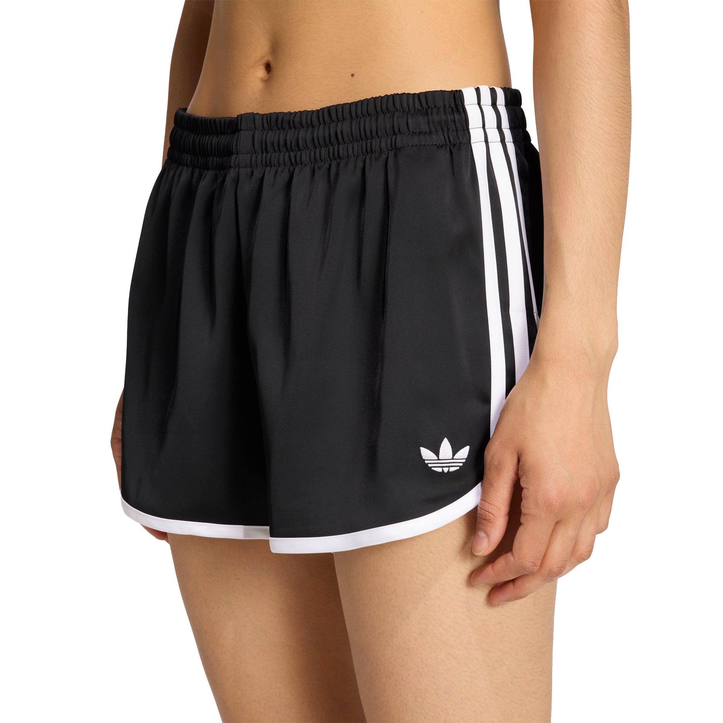 adidas Originals Women's 3-Stripes Sprinter Shorts -Black - BLACK Thumbnail View 3