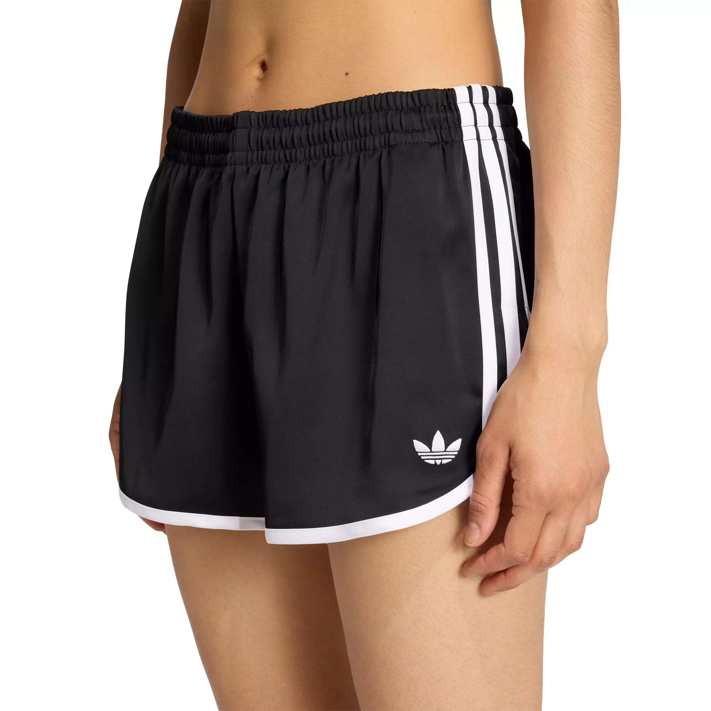adidas Originals Women's 3-Stripes Sprinter Shorts -Black - BLACK